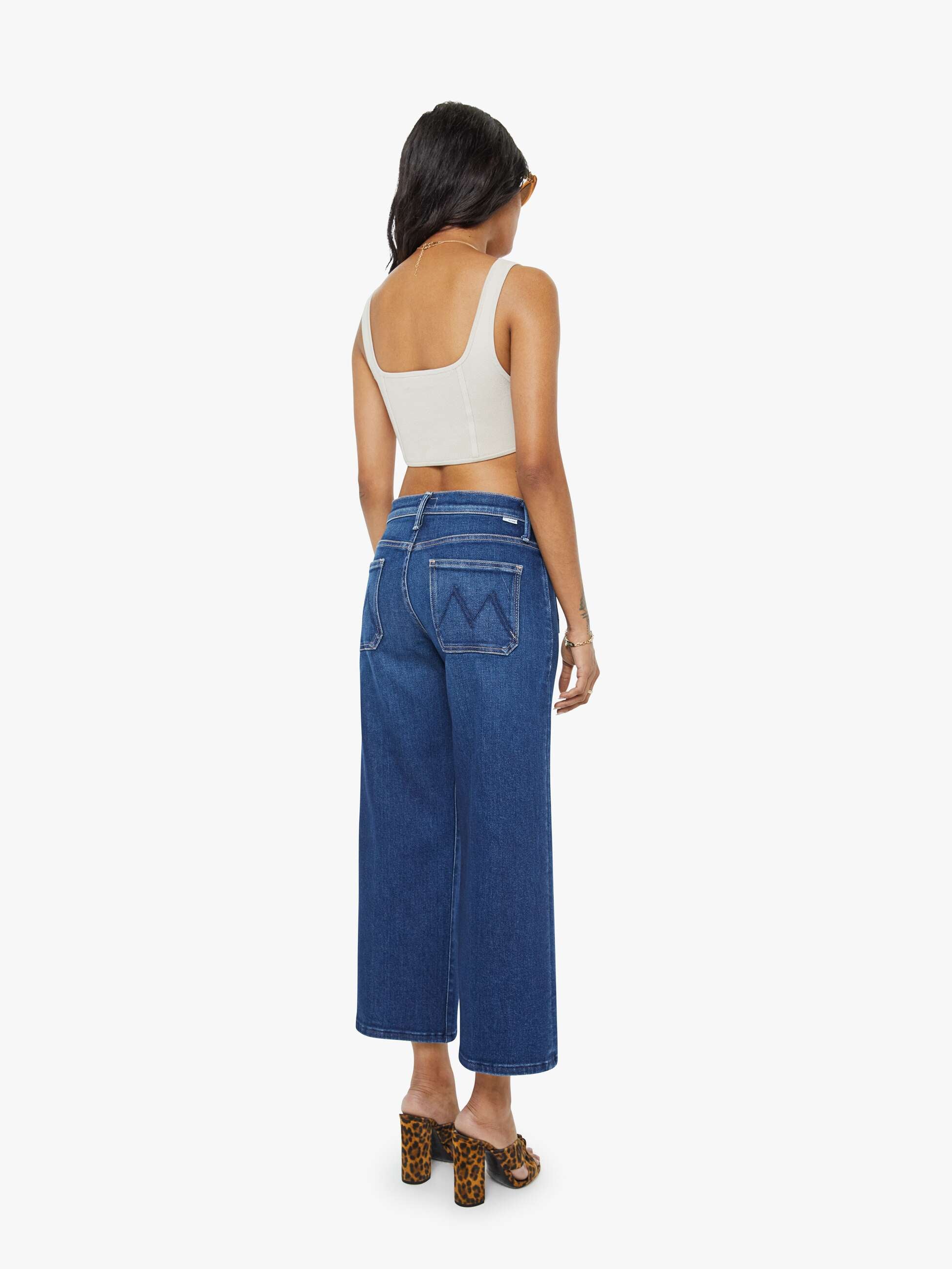 Women PETITES The Lil Patch Pocket Mid Rise Maven Ankle | Mother Denim Cocktail Hour