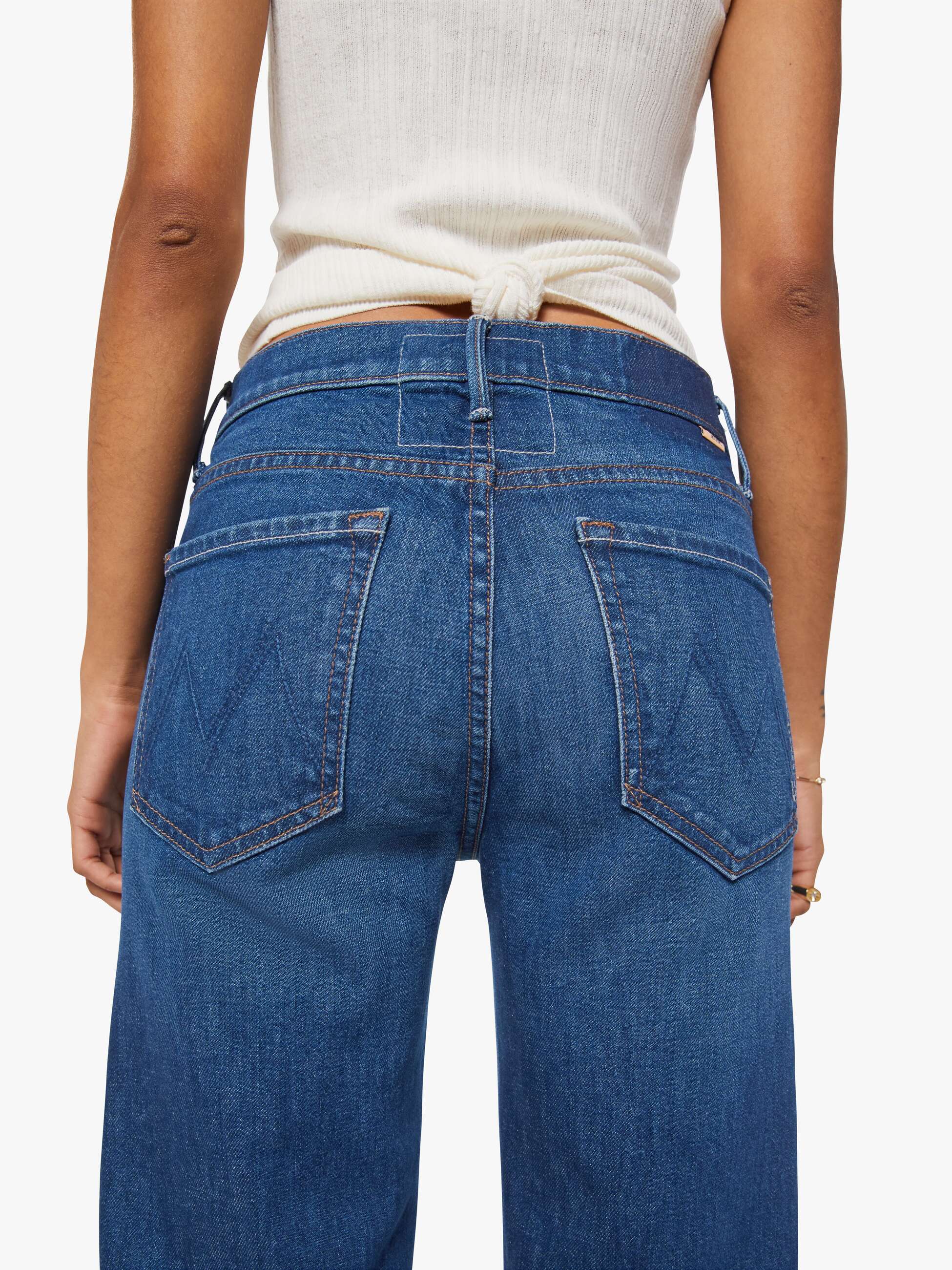 Women PETITES The Lil Kick It | Mother Denim Blue (Navy)