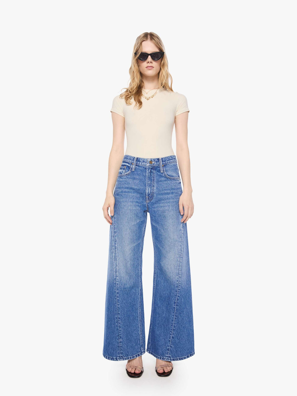 Women PETITES The Lil Lemon Twist Skimp | Mother Denim Blue (Navy)