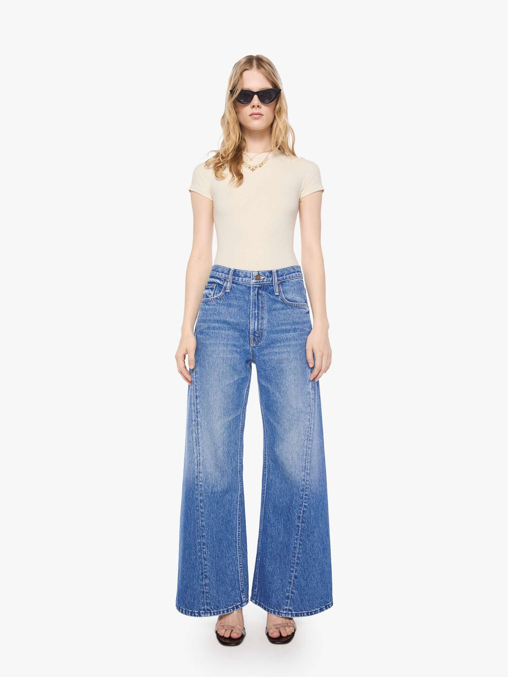 Women PETITES The Lil Lemon Twist Skimp | Mother Denim Blue (Navy)