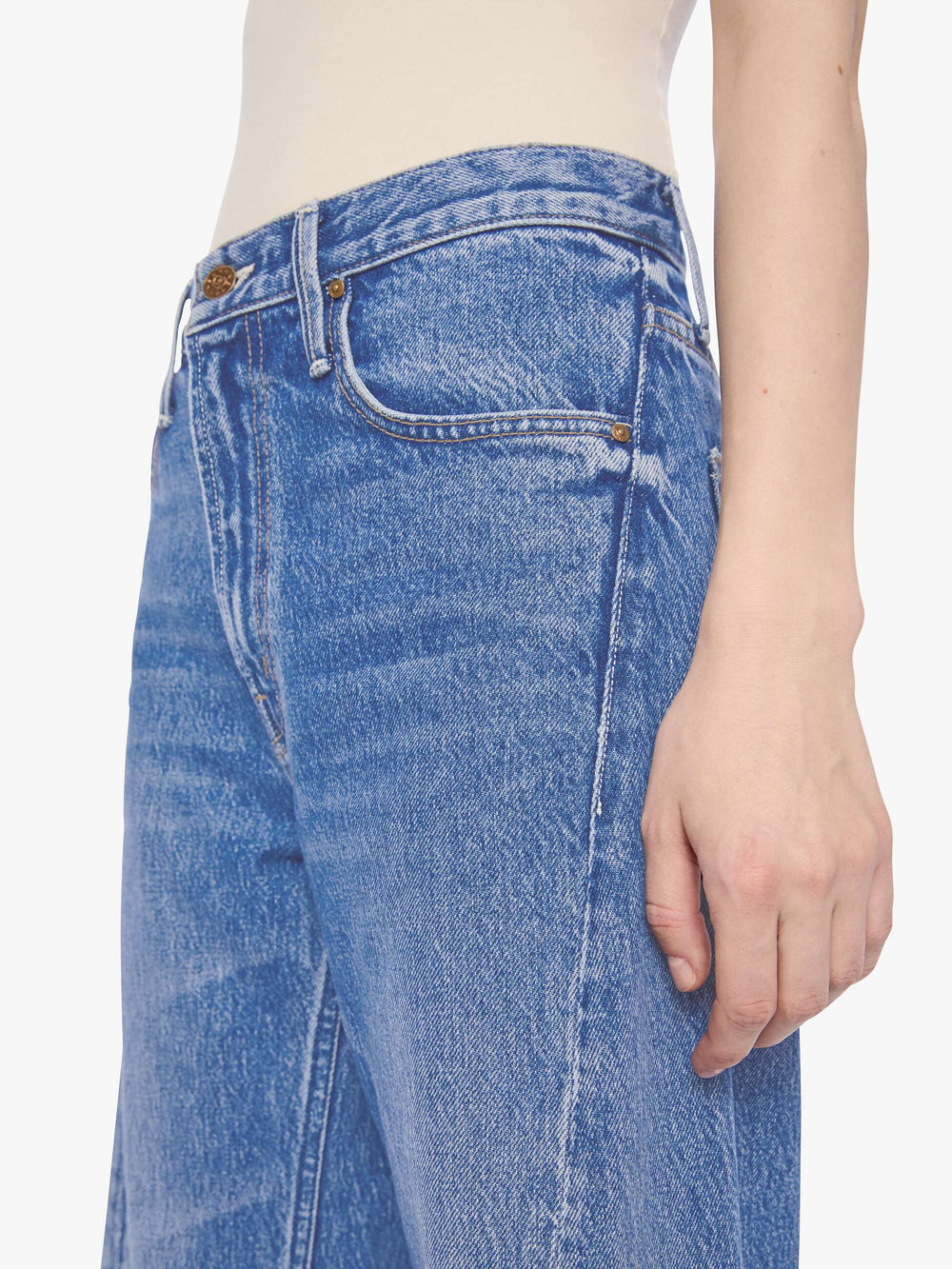 Women PETITES The Lil Lemon Twist Skimp | Mother Denim Blue (Navy)