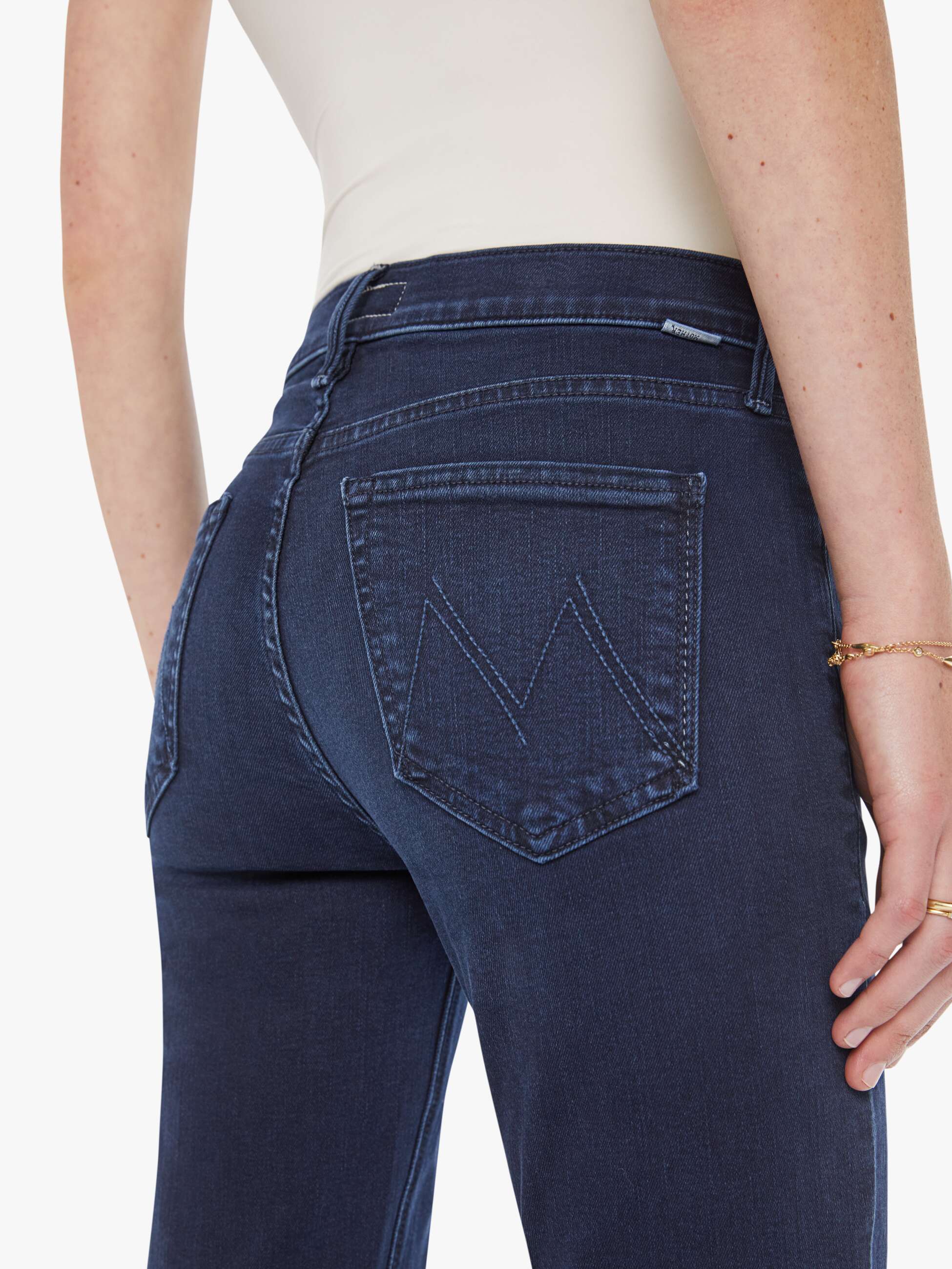 Women The Mid Rise Dazzler Ankle | Mother Denim Blue (Medium)