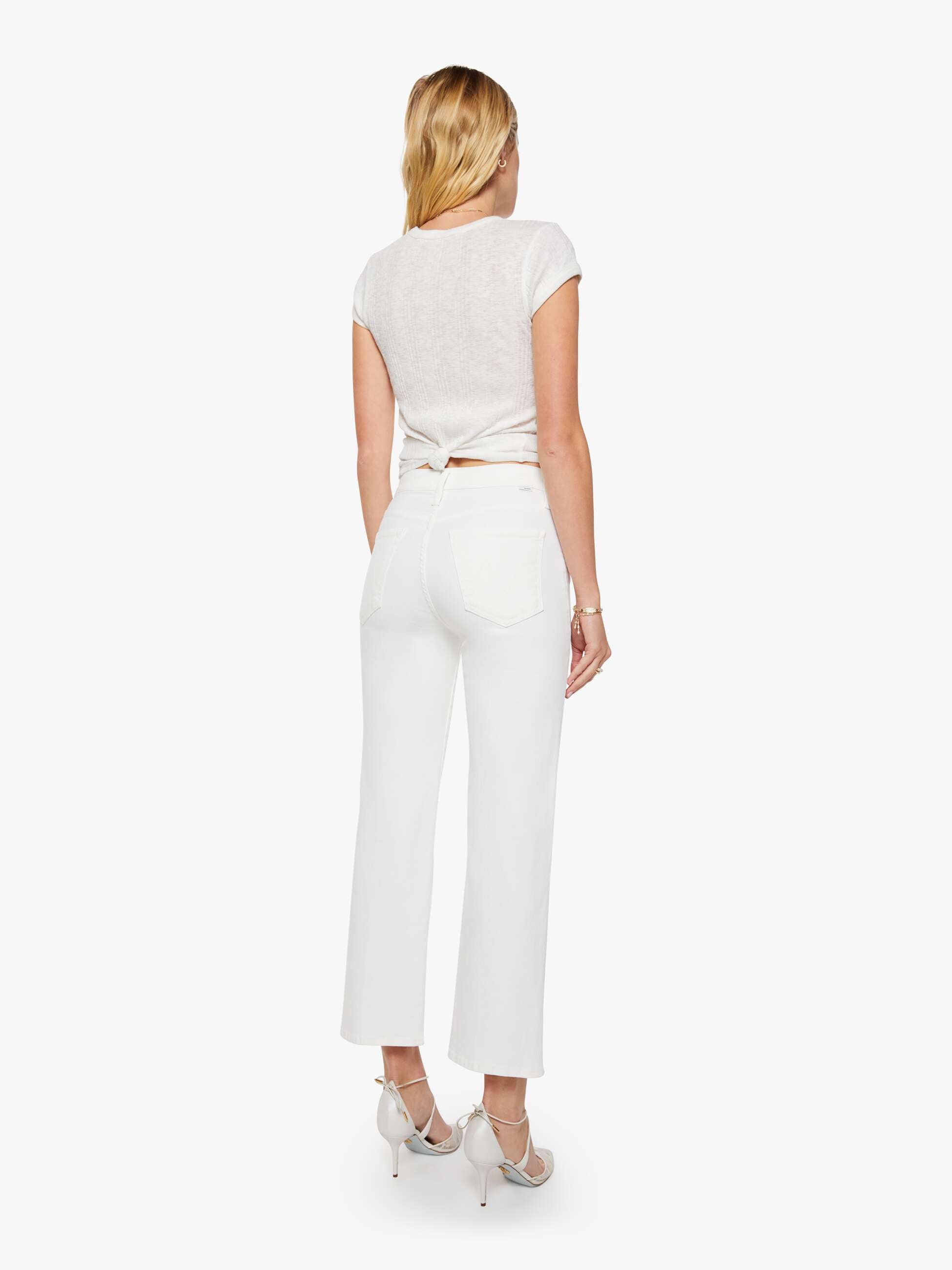 Women THE RAMBLER ZIP ANKLE FAIREST OF THEM ALL | Mother Denim White