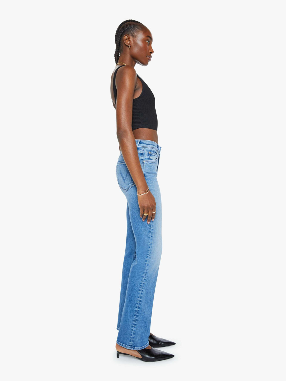 Women The Kick It | Mother Denim Blue (Medium)