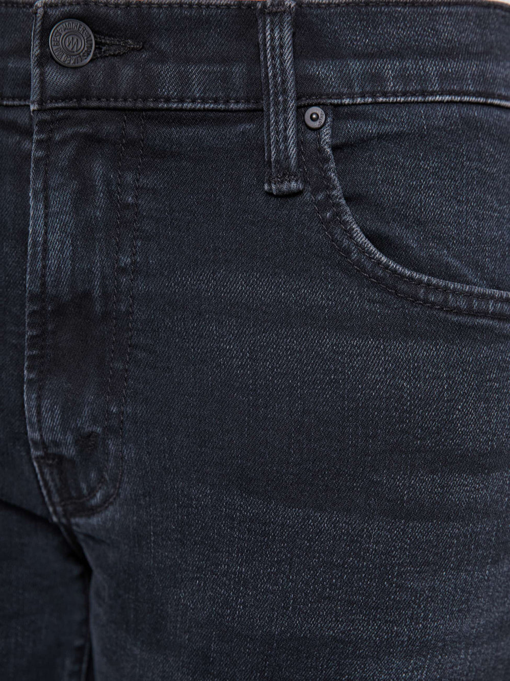 Women PETITES The Lil Mid Rise Zip Rambler | Mother Denim Black