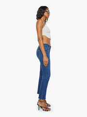 Women The Mid Rise Dazzler Ankle Fray | Mother Denim Blue (Navy)