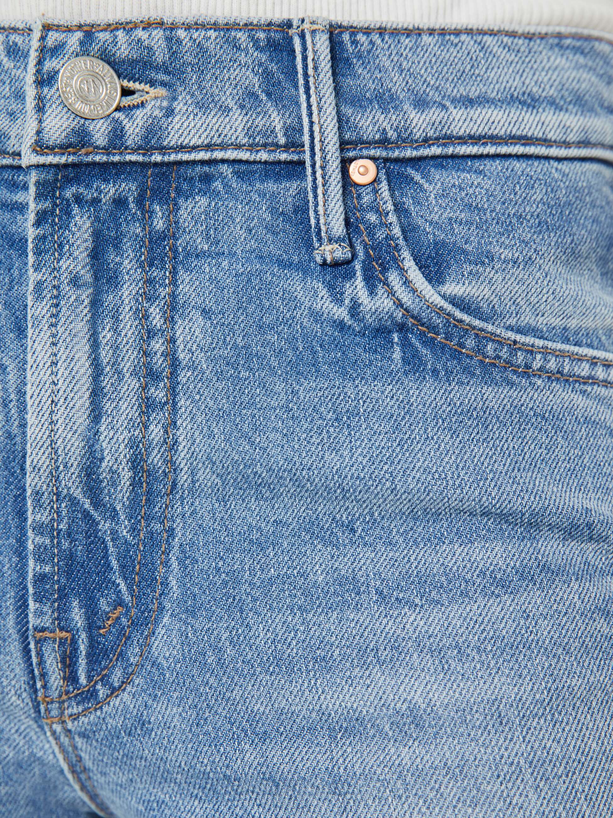 Women PETITES The Lil Kick It Ankle | Mother Denim Blue (Medium)