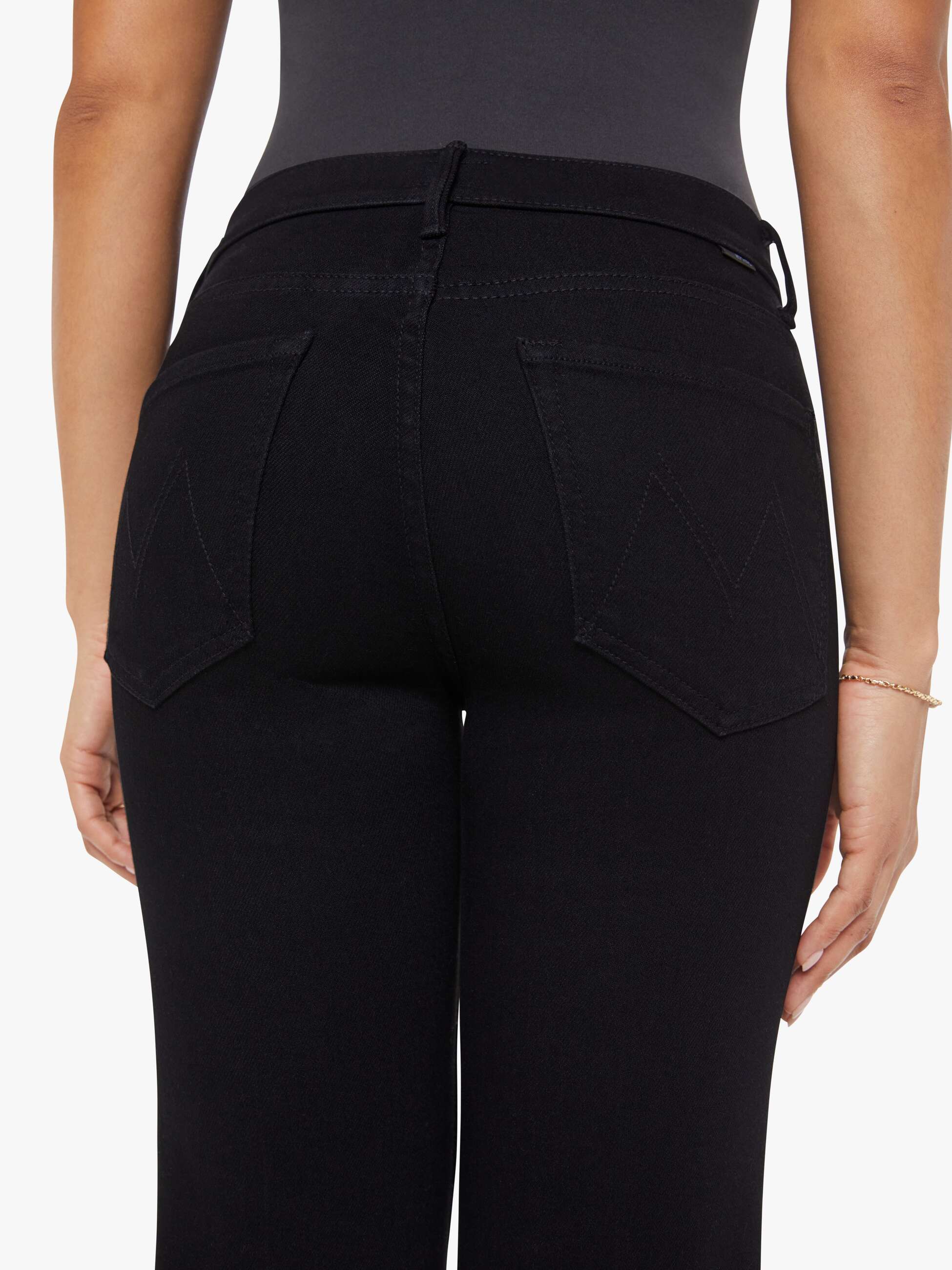 Women PETITIES The Lil Kick It | Mother Denim Black