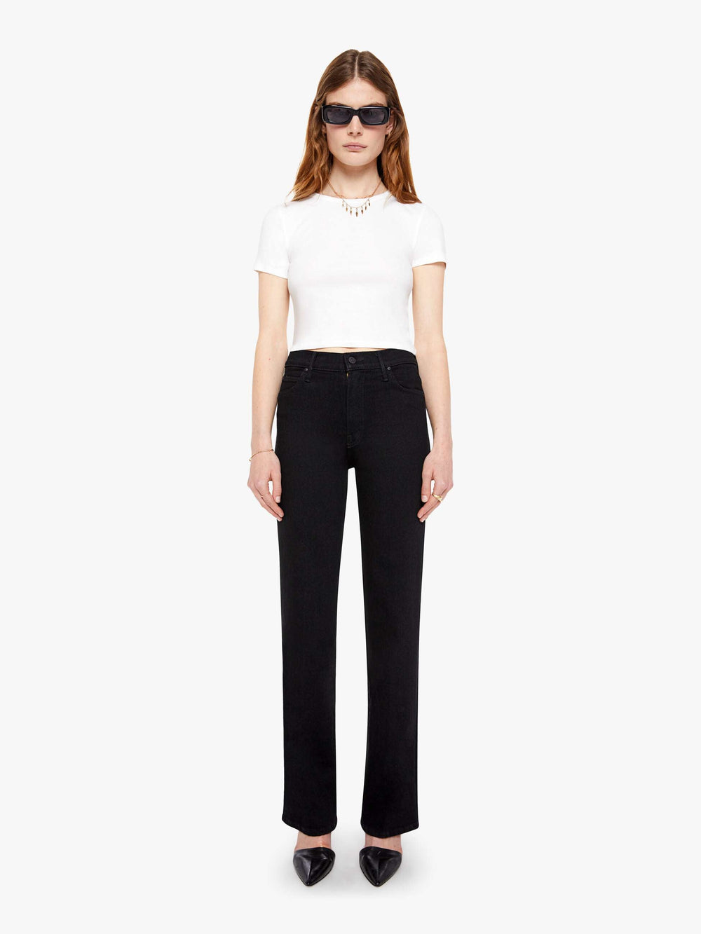 Women THE KICK IT NIGHTY NIGHT | Mother Denim Black