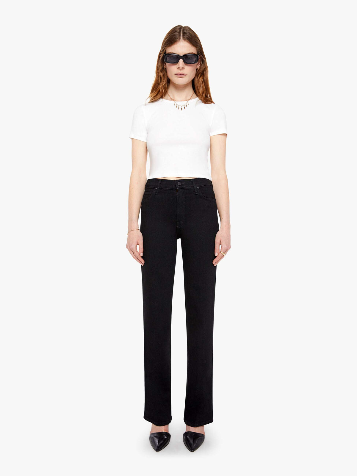 Women THE KICK IT NIGHTY NIGHT | Mother Denim Black