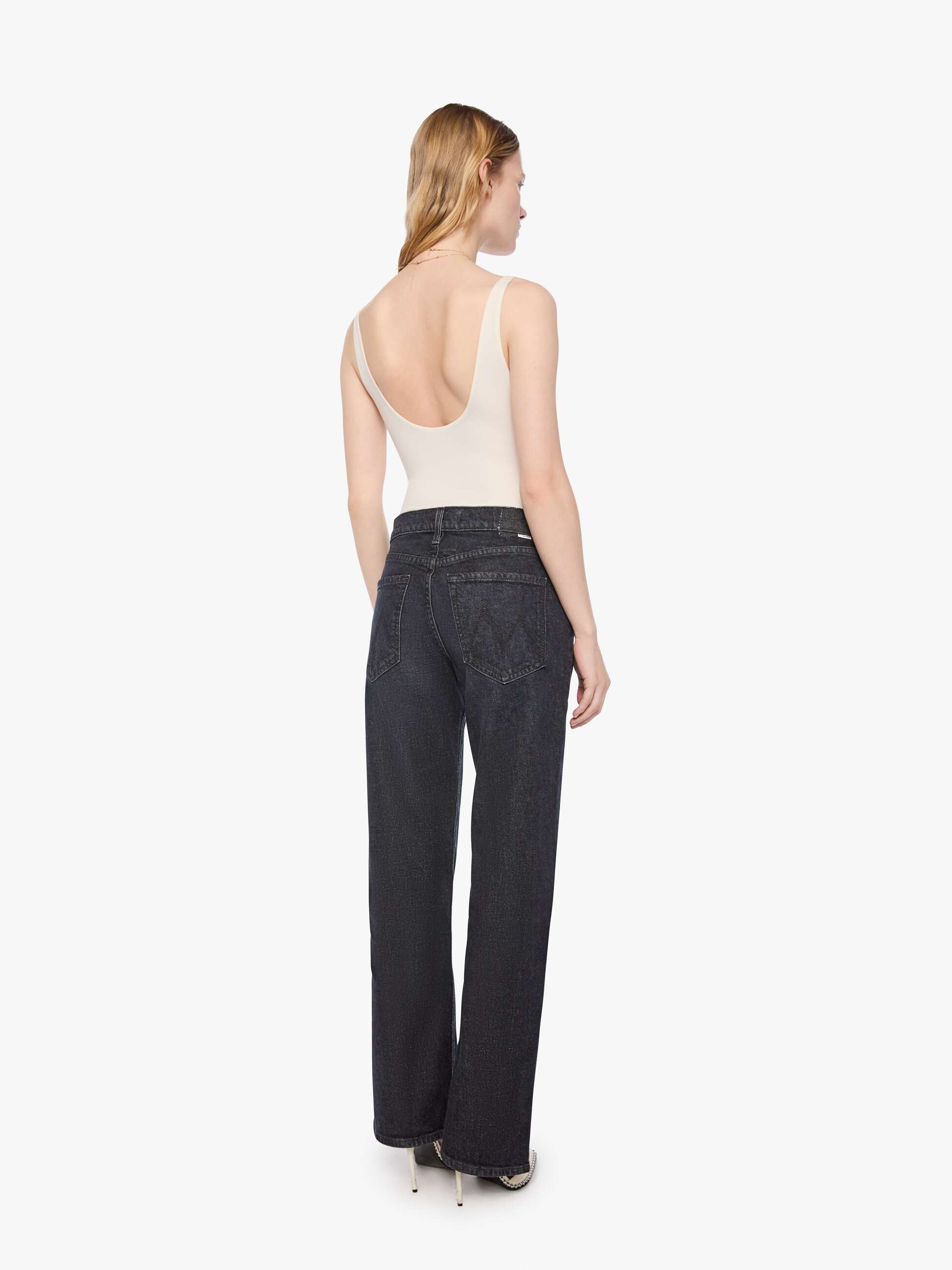 Women PETITES The Lil Reifler | Mother Denim Black