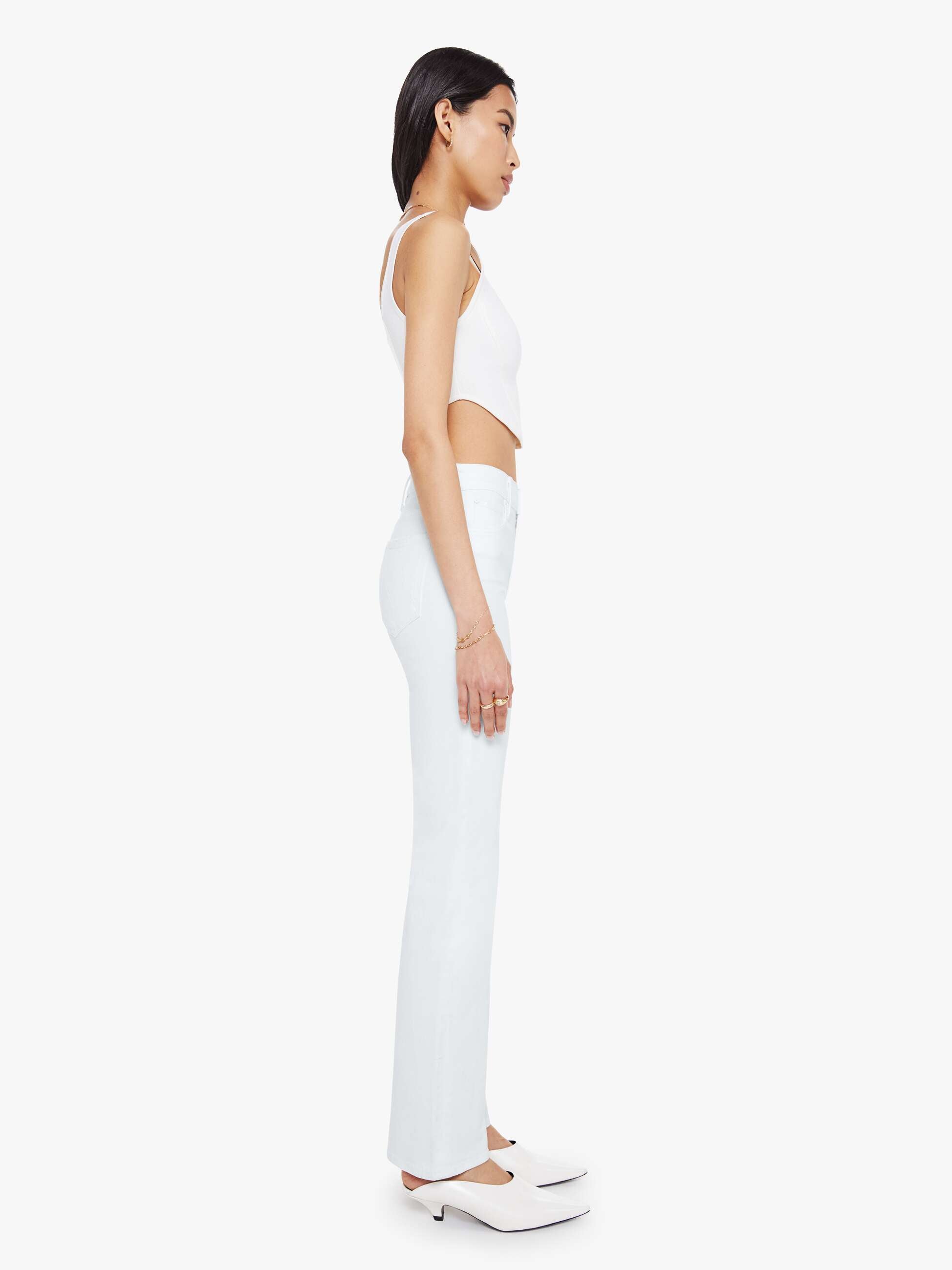 Women The Kick It | Mother Denim White