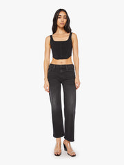 Women The Mid Rise Rambler Zip Flood | Mother Denim Spiked Hair Art Flair