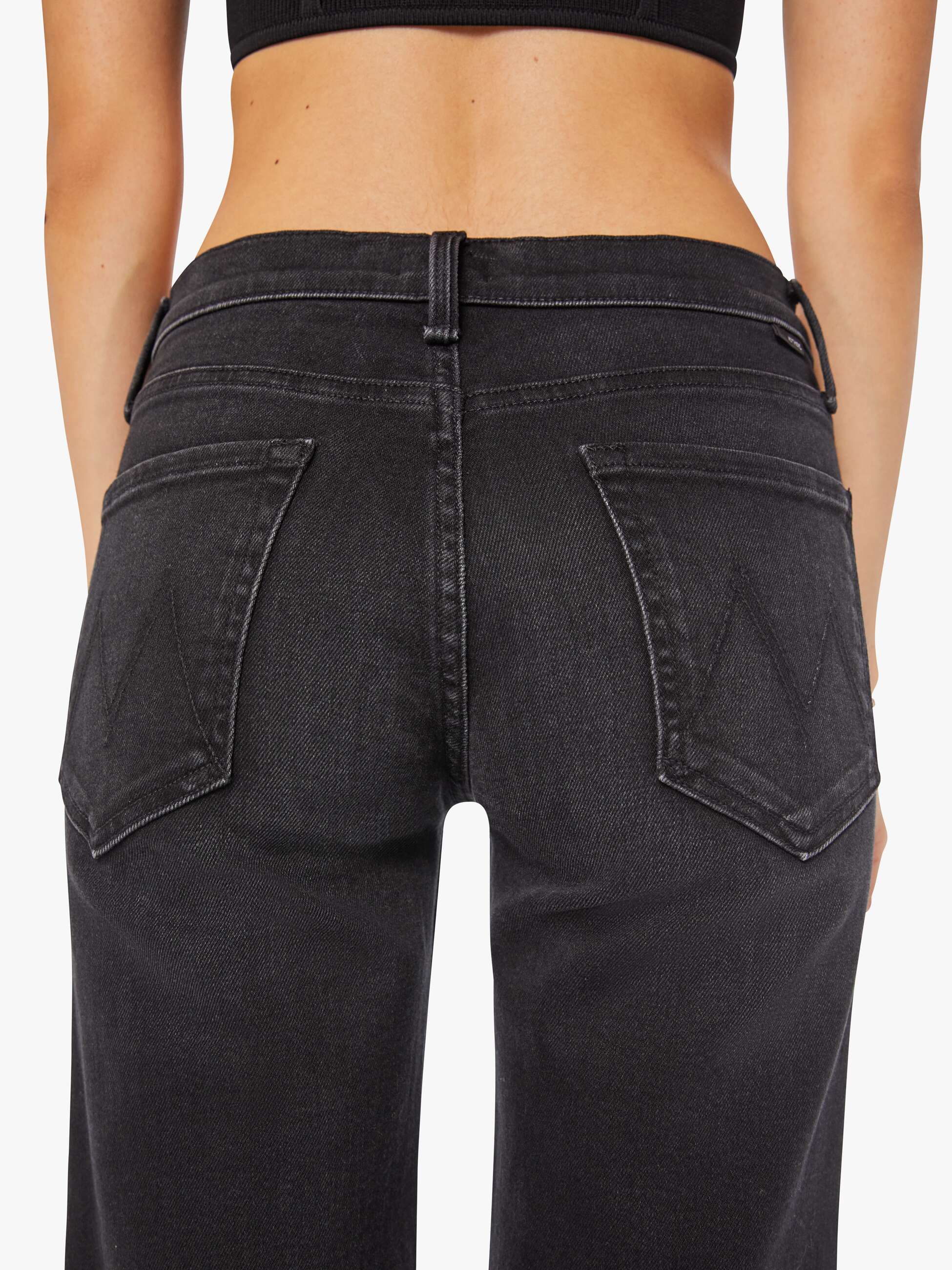 Women The Mid Rise Rambler Zip Flood | Mother Denim Spiked Hair Art Flair