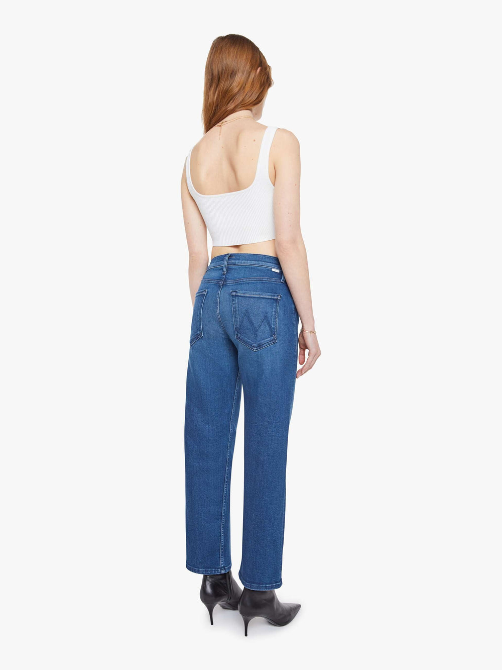 Women The Newbie Ankle | Mother Denim Blue (Navy)