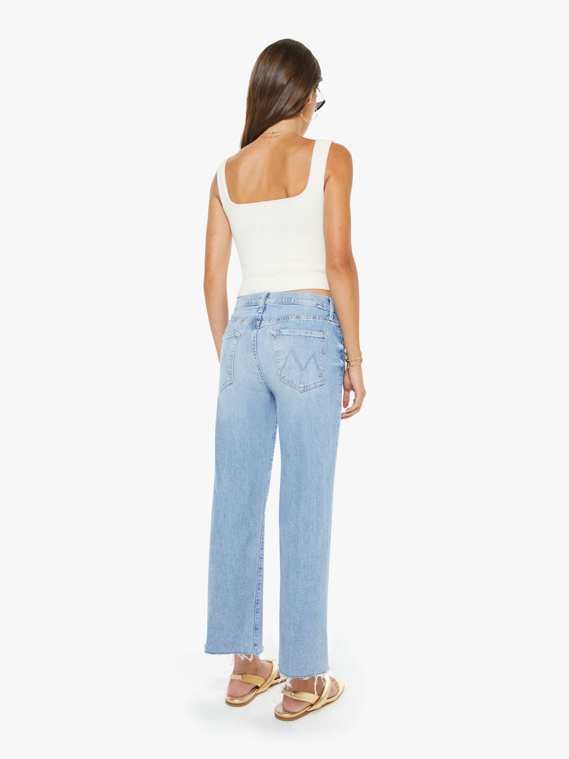 Women The Mid Rise Rambler Zip Ankle Fray | Mother Denim Comeback Kid