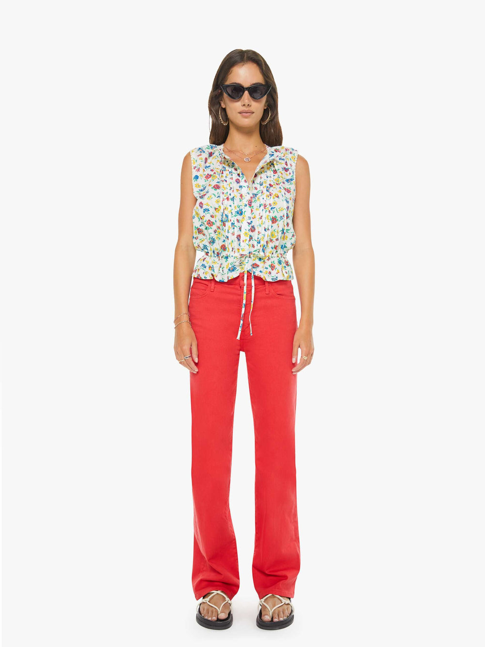 Women The Kick It | Mother Denim Tango Red