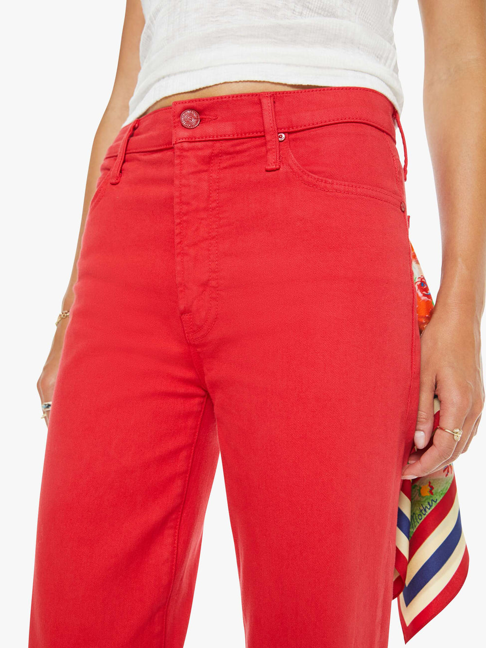 Women The Kick It | Mother Denim Tango Red
