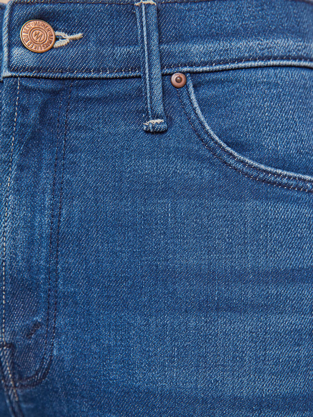 Women The Mid Rise Dazzler Hover | Mother Denim Blue (Navy)