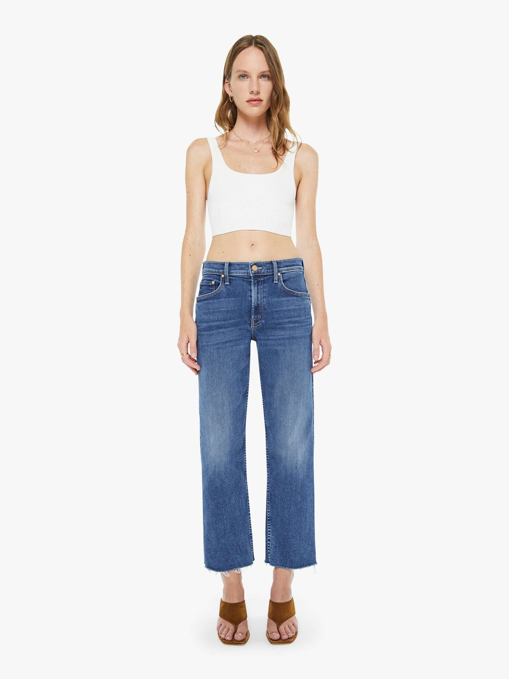 Women The Newbie Ankle Fray | Mother Denim Prized Possession