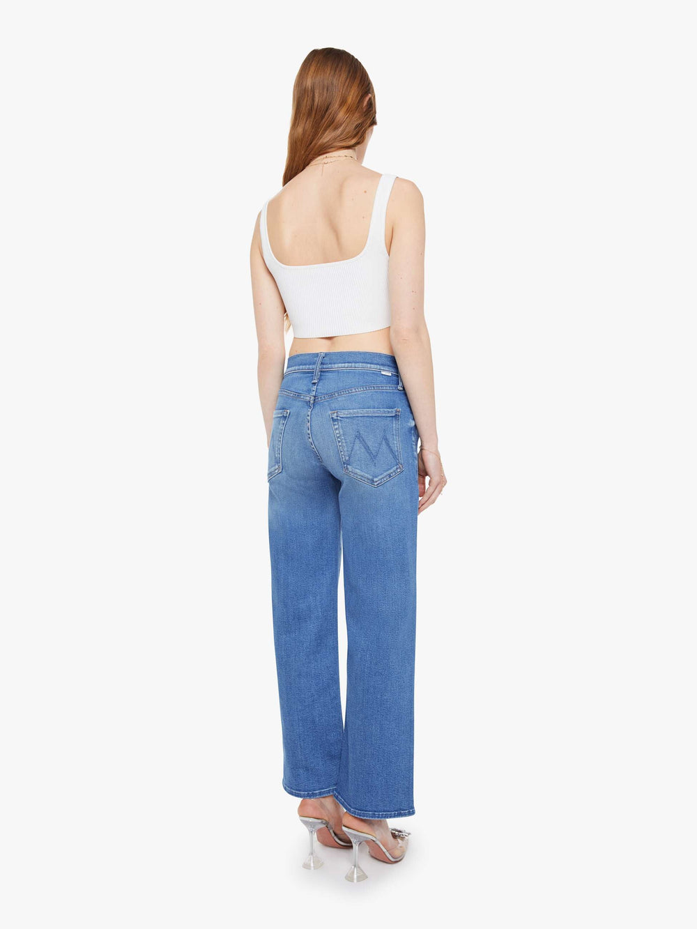 Women The Mid Rise Rambler Zip Ankle | Mother Denim Blue (Medium)