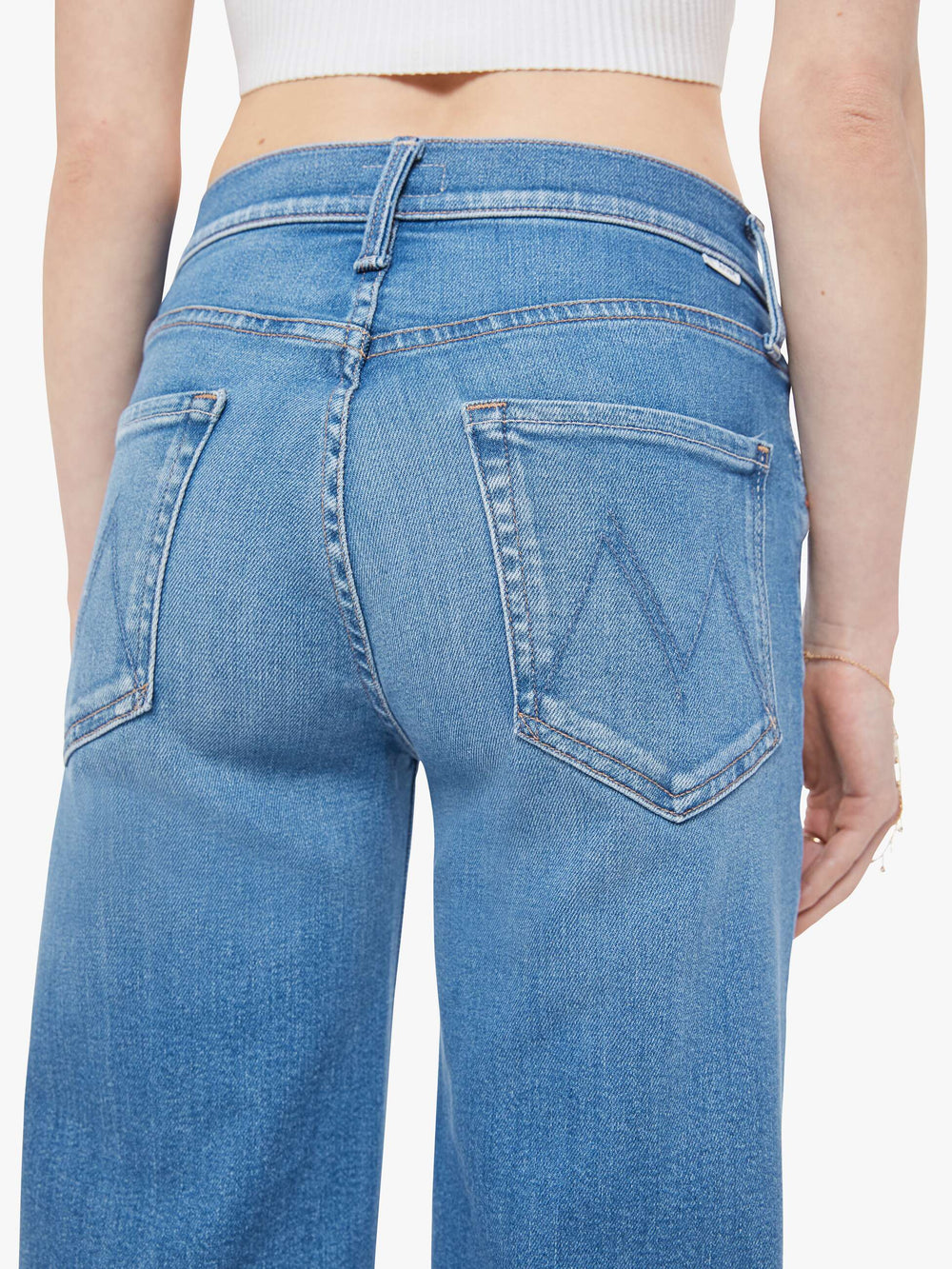 Women The Mid Rise Rambler Zip Ankle | Mother Denim Blue (Medium)