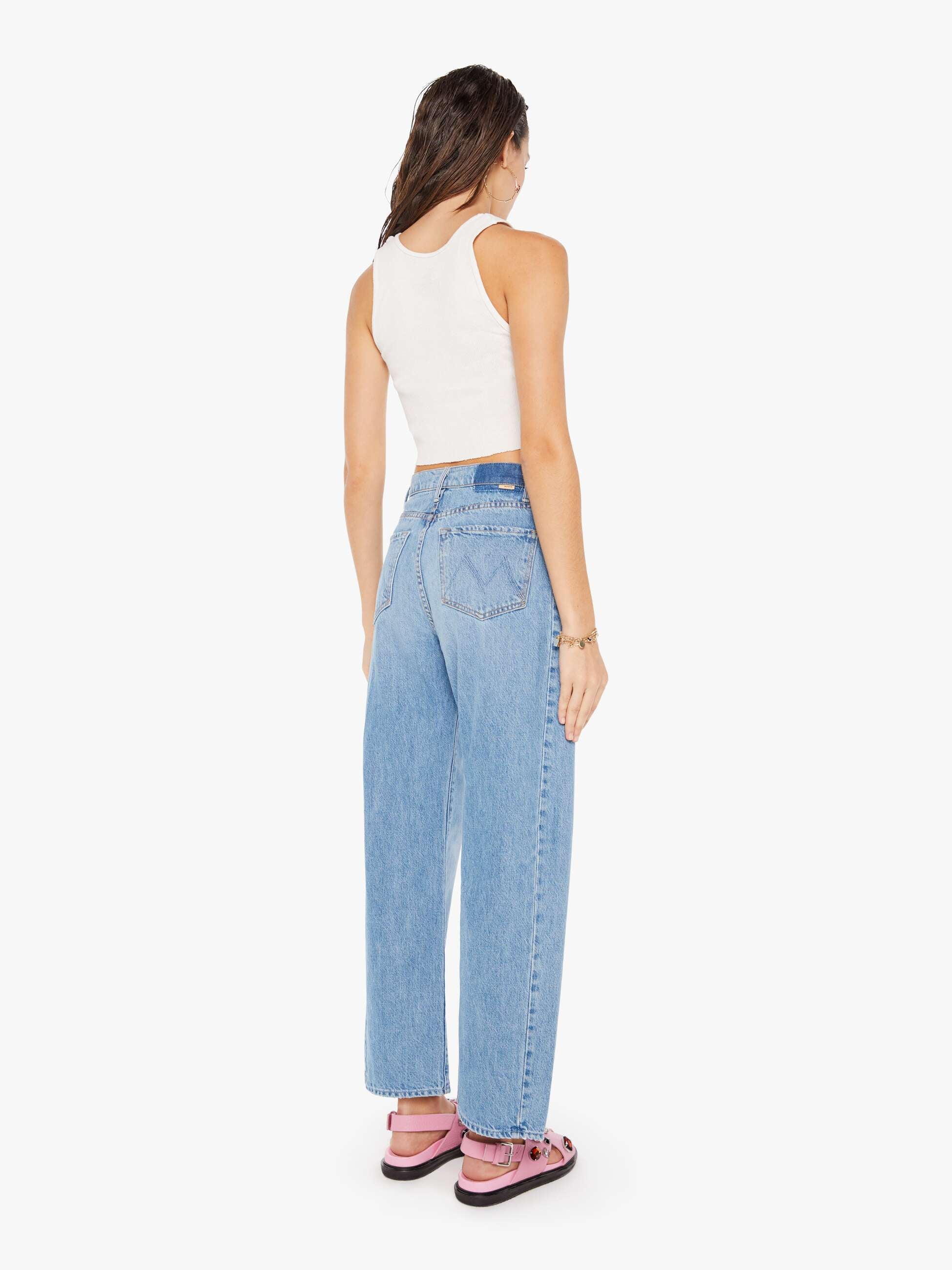 Women THE HALF-PIPE FLOOD MATERIAL GIRL | Mother Denim Blue (Light-Pastel)