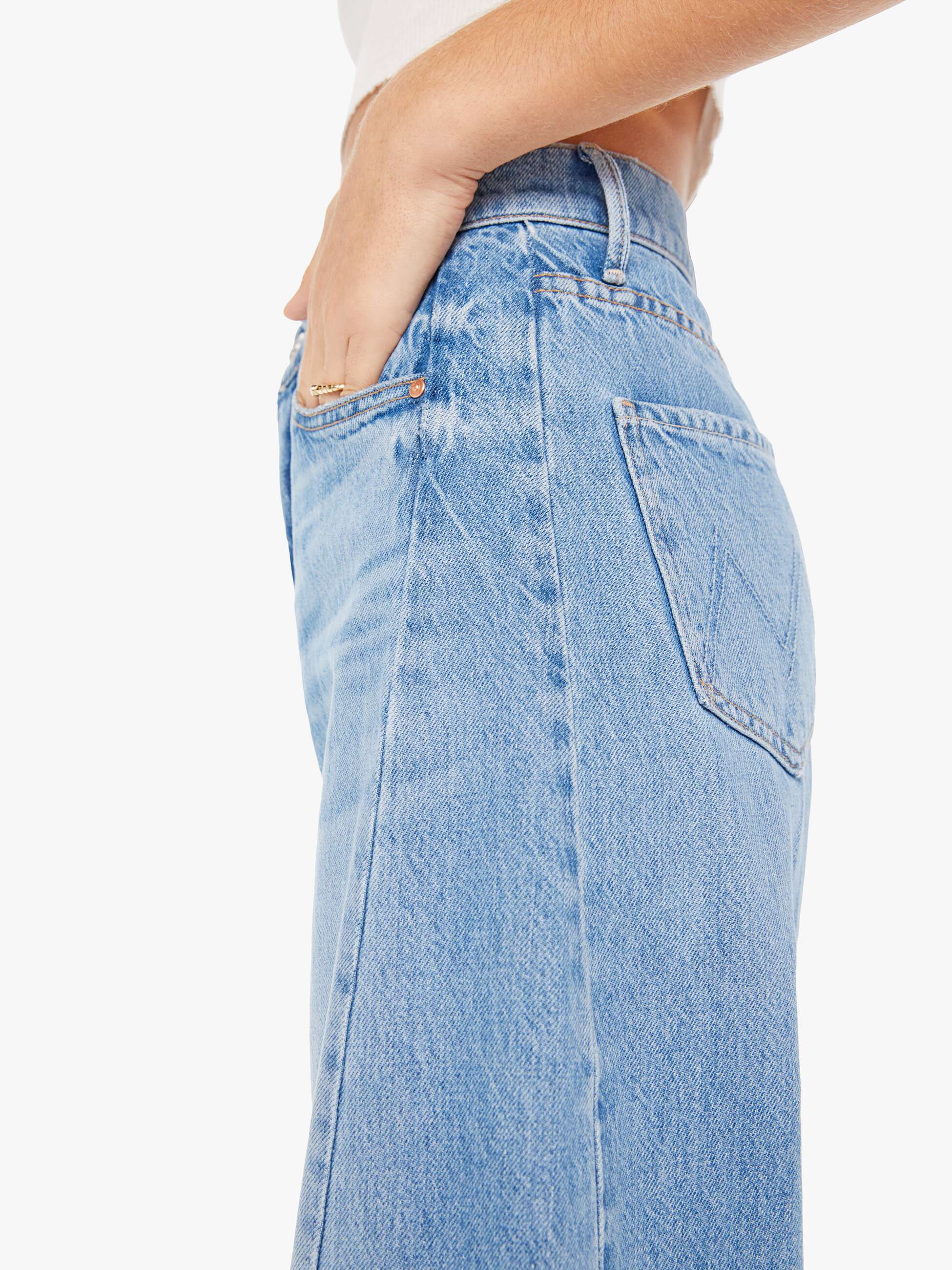 Women THE HALF-PIPE FLOOD MATERIAL GIRL | Mother Denim Blue (Light-Pastel)