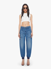 Women SNACKS! The Peeler Jogger Ankle | Mother Denim Blue (Medium)