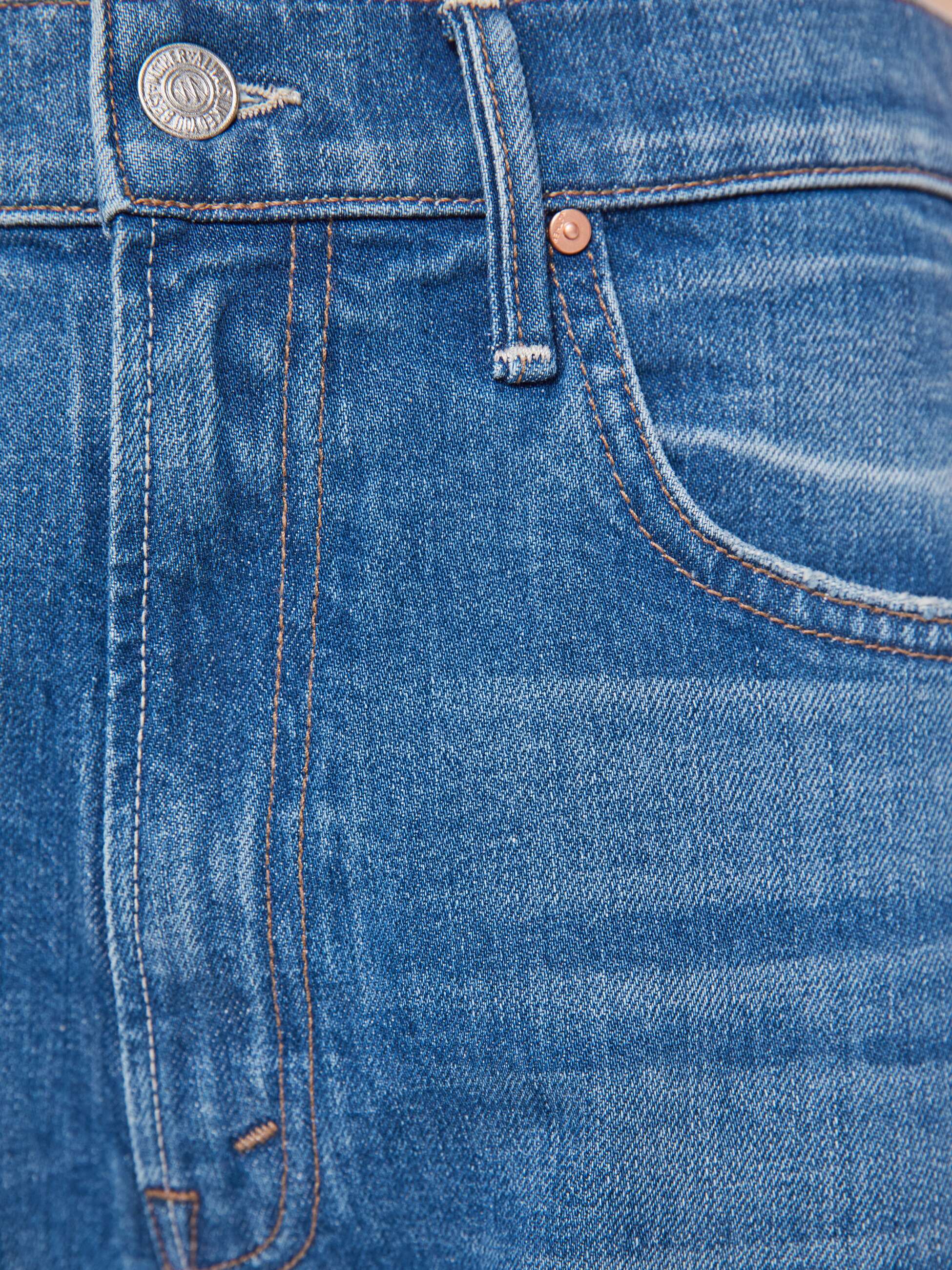 Women The Pipe-Dream Zip Ankle | Mother Denim Blue (Medium)