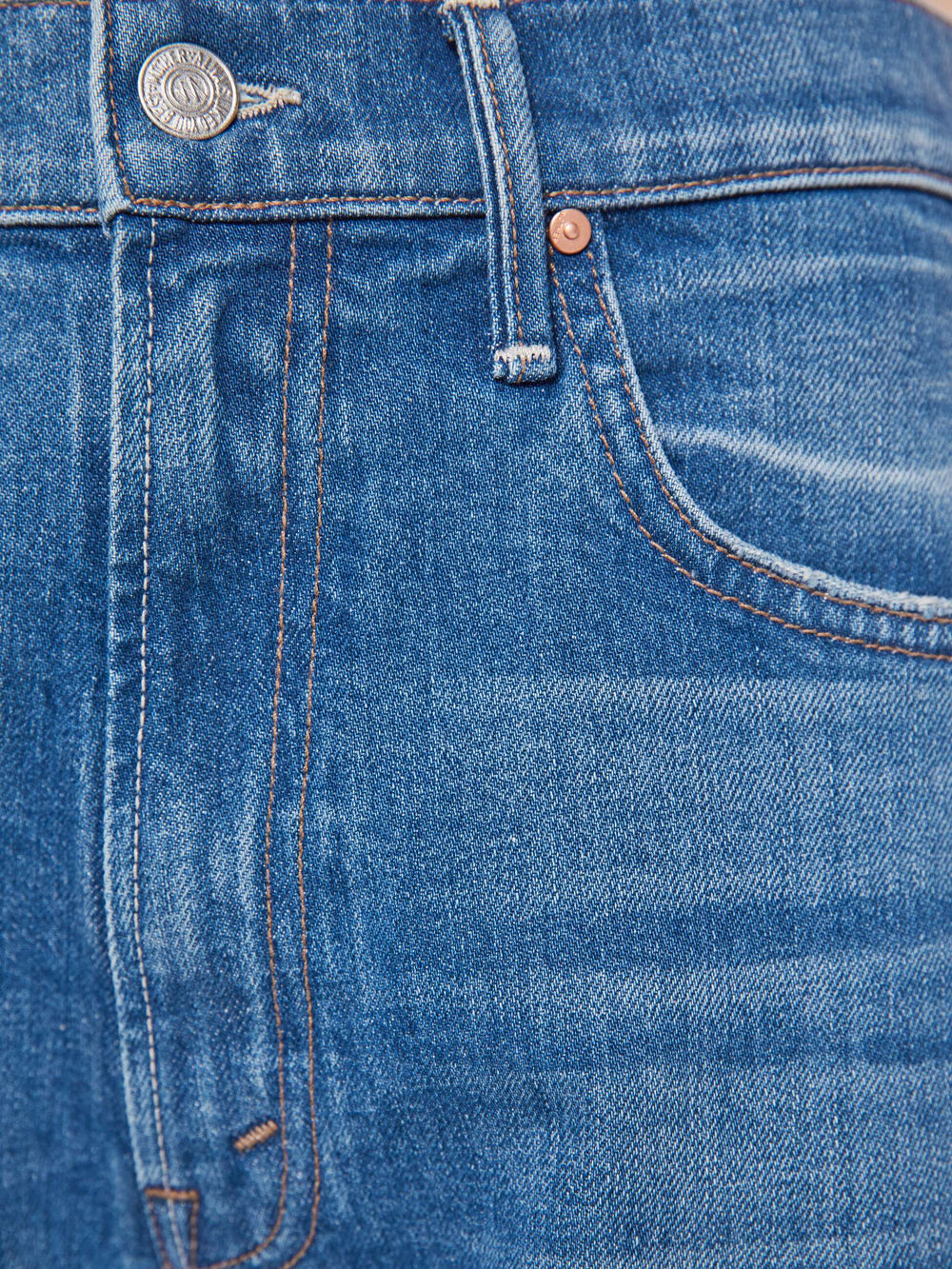 Women The Pipe-Dream Zip Ankle | Mother Denim Blue (Medium)