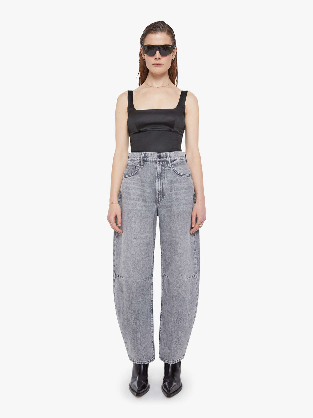 Women SNACKS! The Pony Keg Ankle | Mother Denim Grey