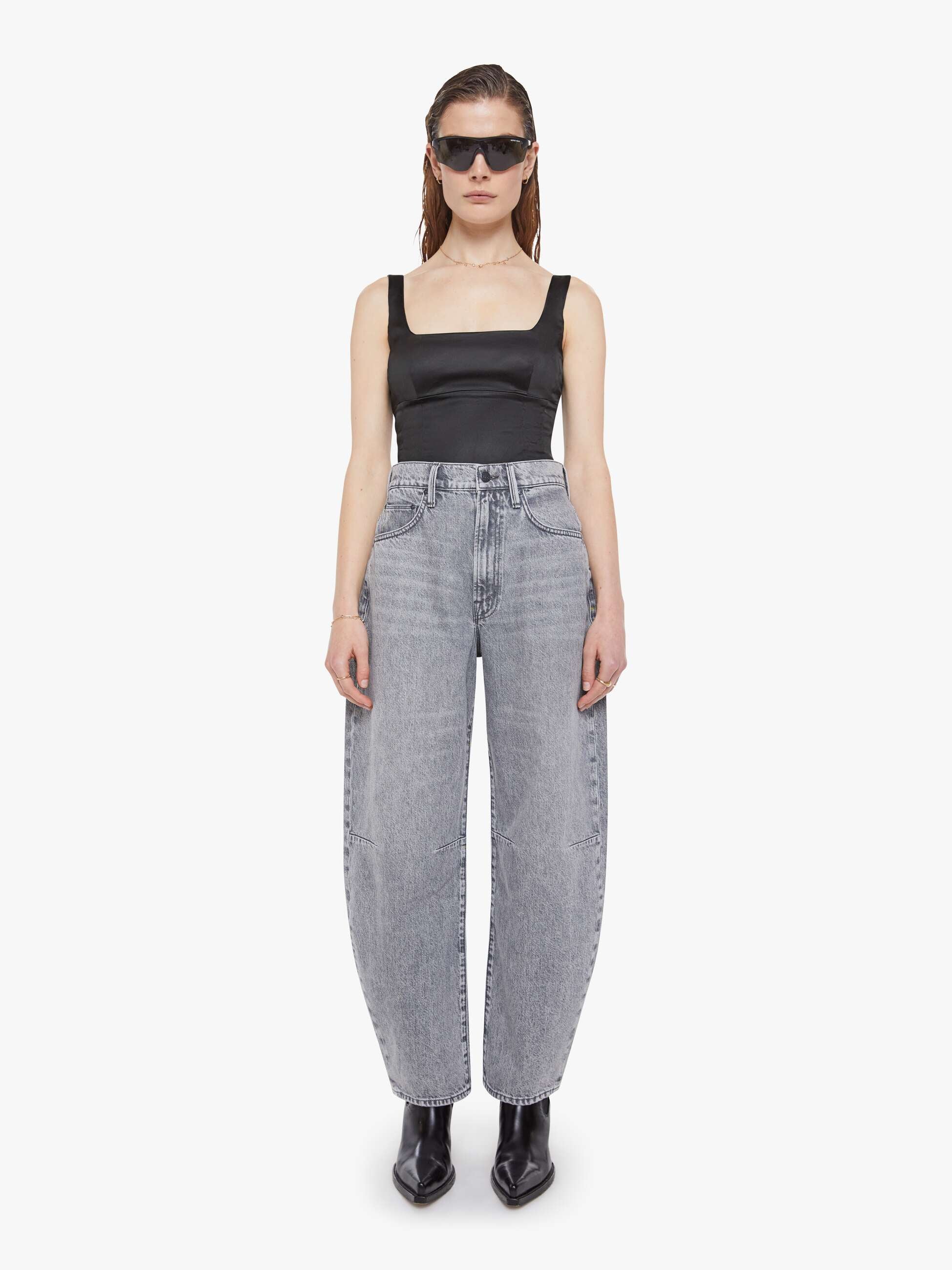Women SNACKS! The Pony Keg Ankle | Mother Denim Grey