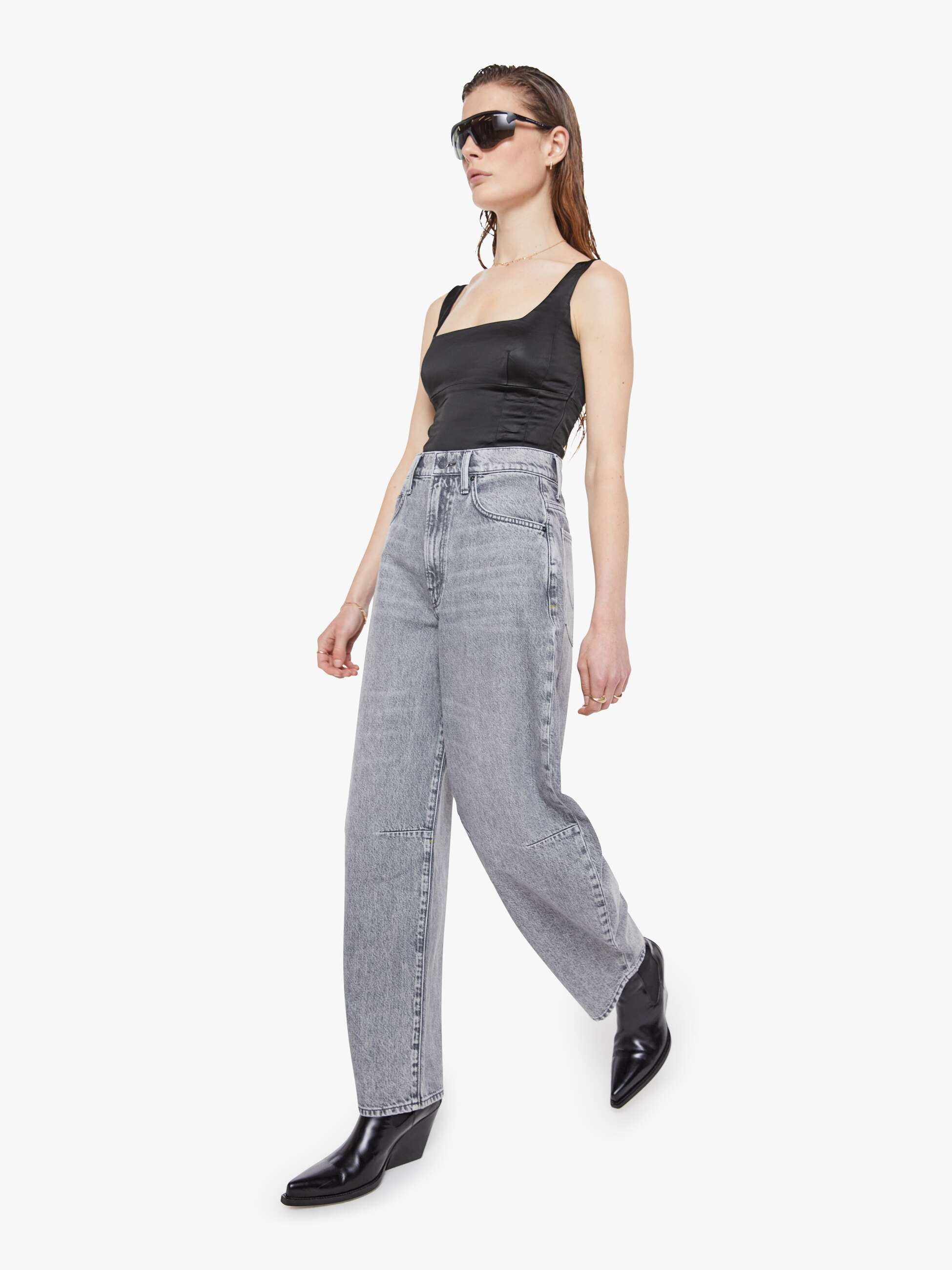 Women SNACKS! The Pony Keg Ankle | Mother Denim Grey