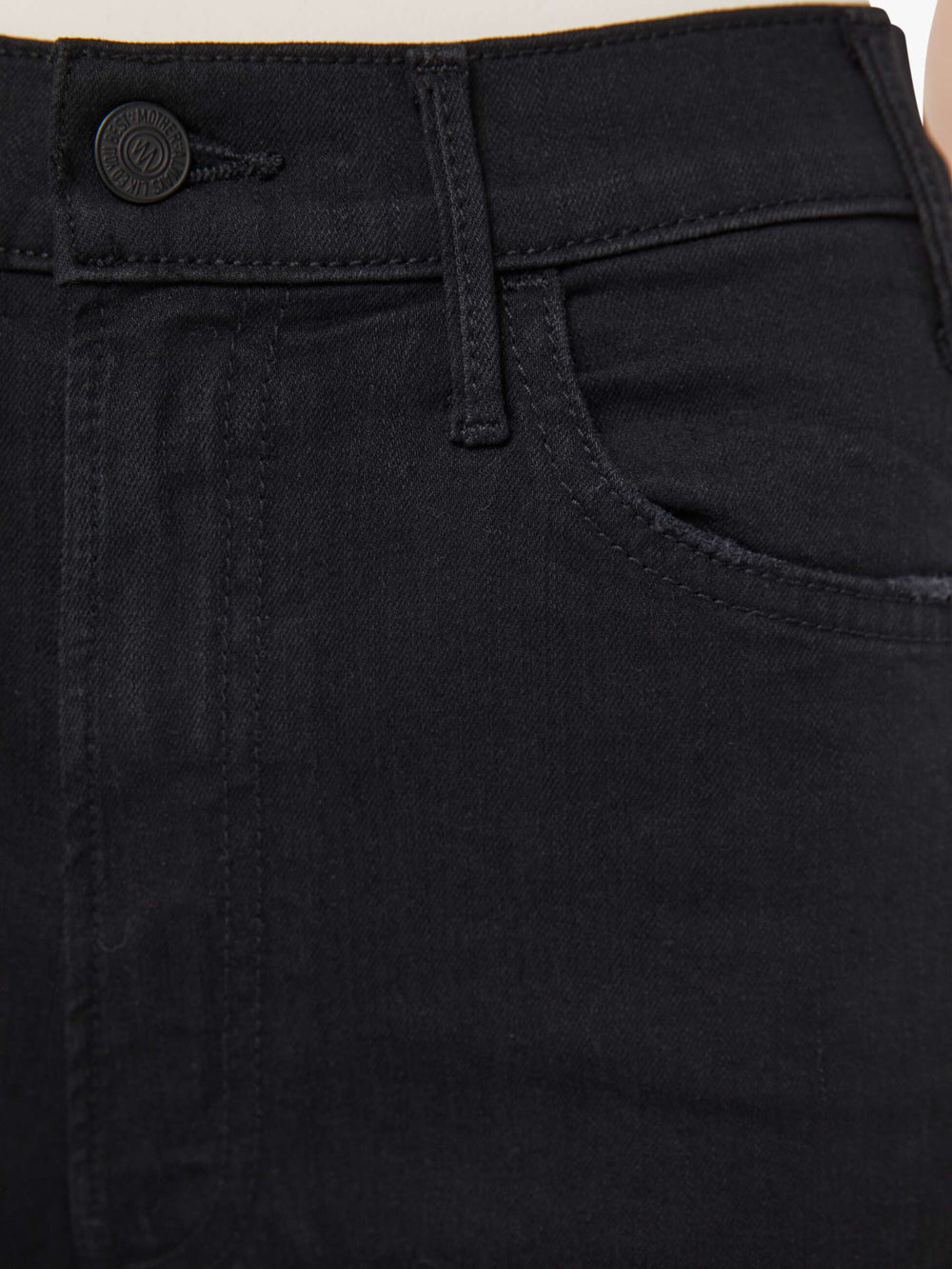 Women The Hustler Ankle Fray | Mother Denim Black