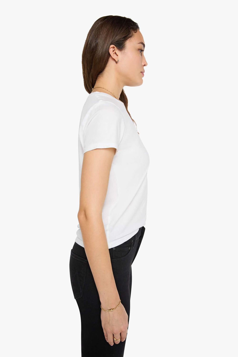 Women The Hustler Ankle Fray | Mother Denim Black