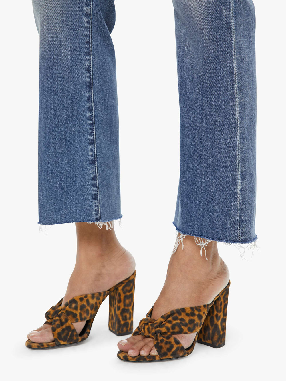 Women PETITES The Lil Hustler Ankle Fray | Mother Denim Blue