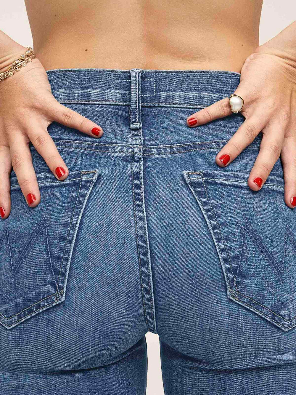 Women PETITES The Lil Hustler Ankle Fray | Mother Denim Blue