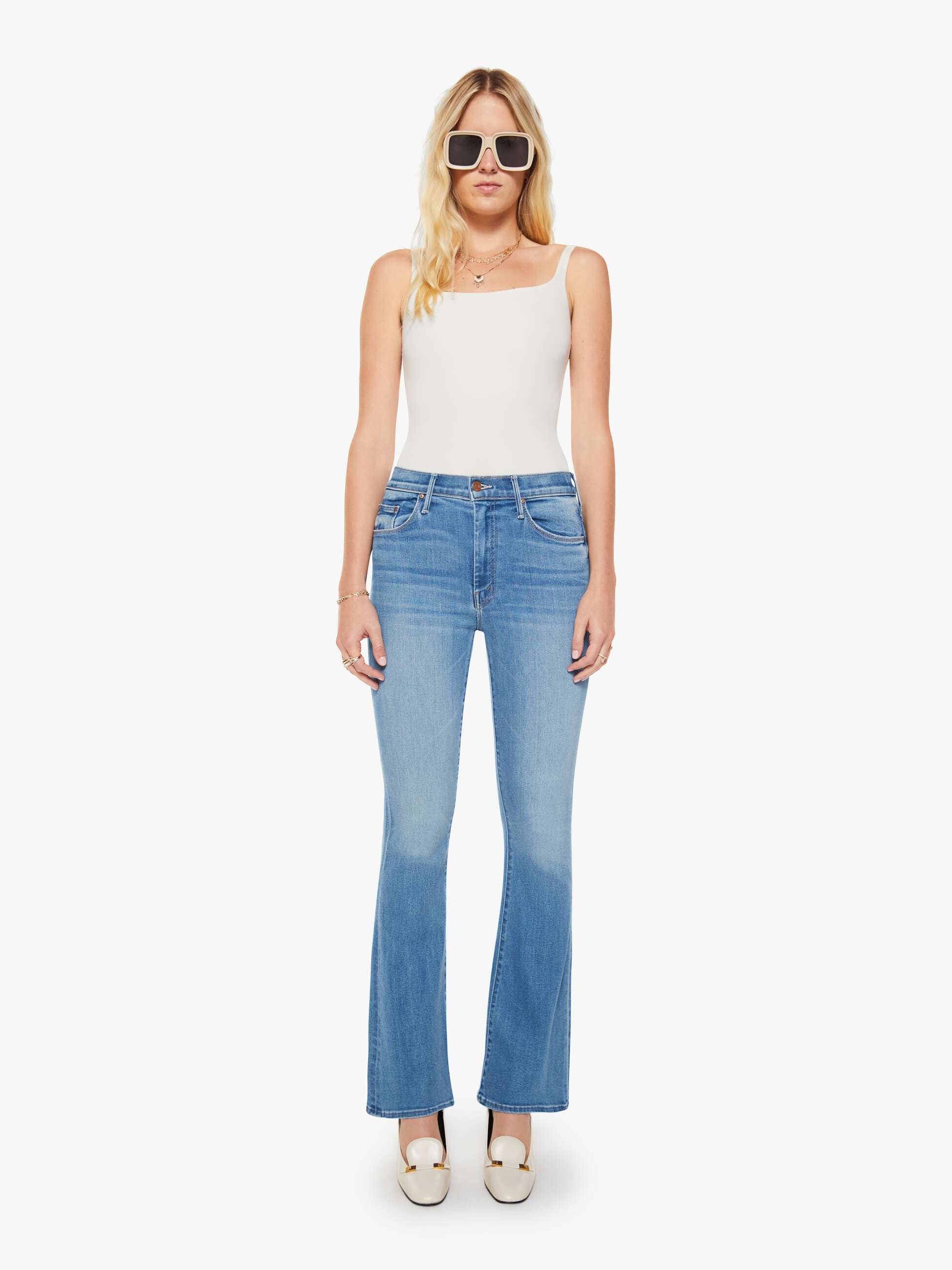 Women The Weekender | Mother Denim Blue (Medium)