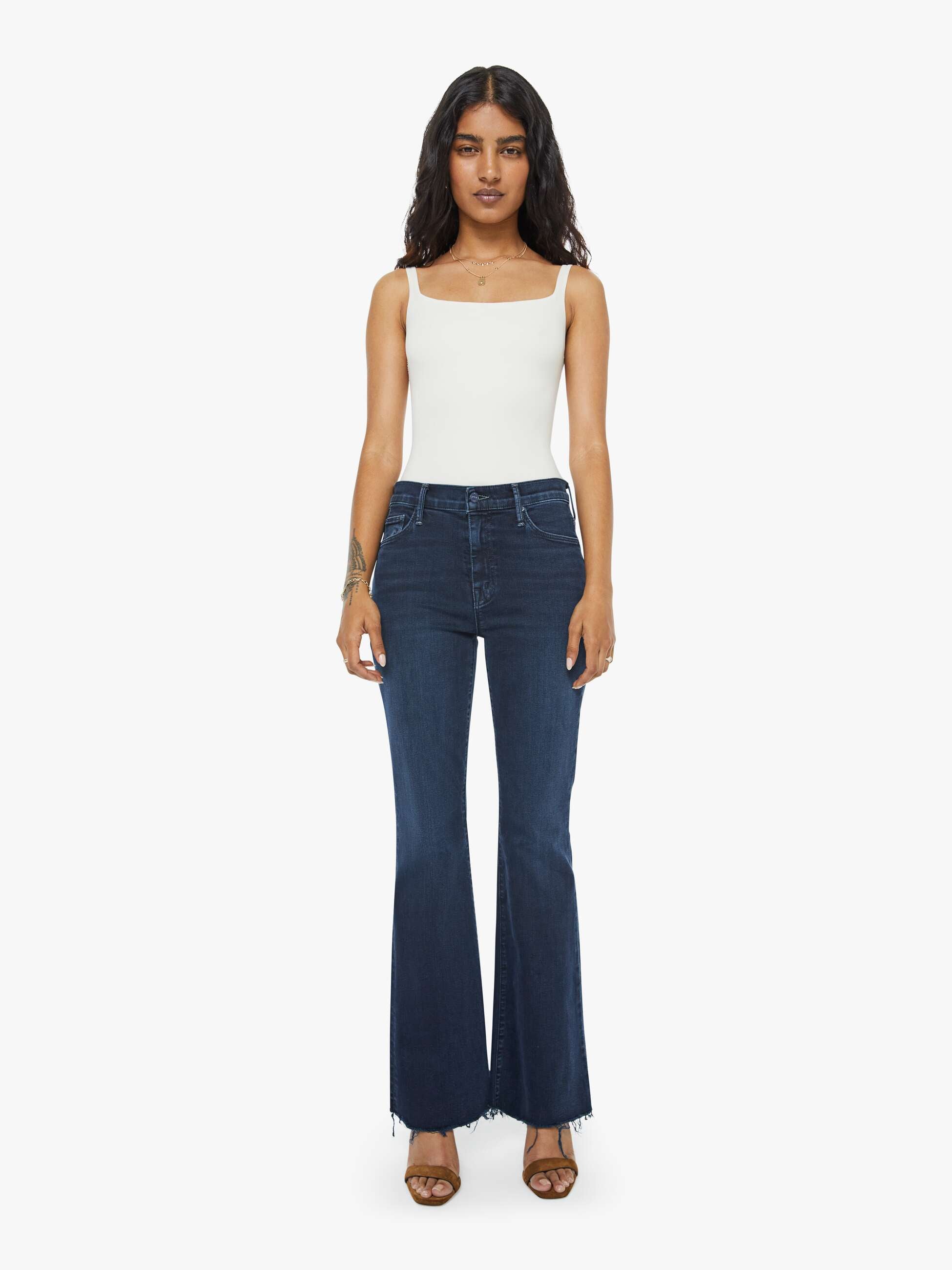 Women PETITES The Lil Weekender Fray | Mother Denim Blue (Medium)