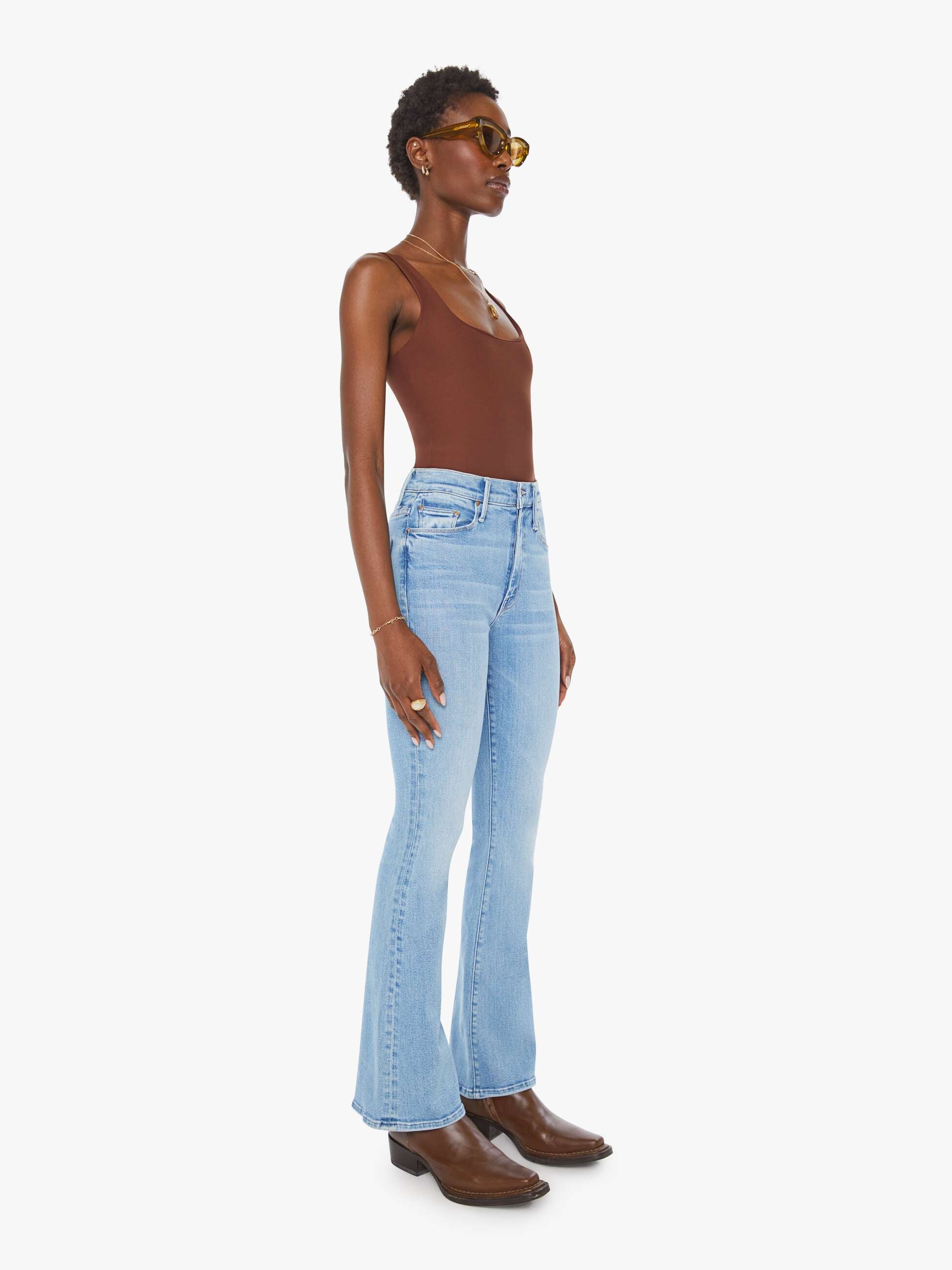 Women The Weekender | Mother Denim Blue (Medium)