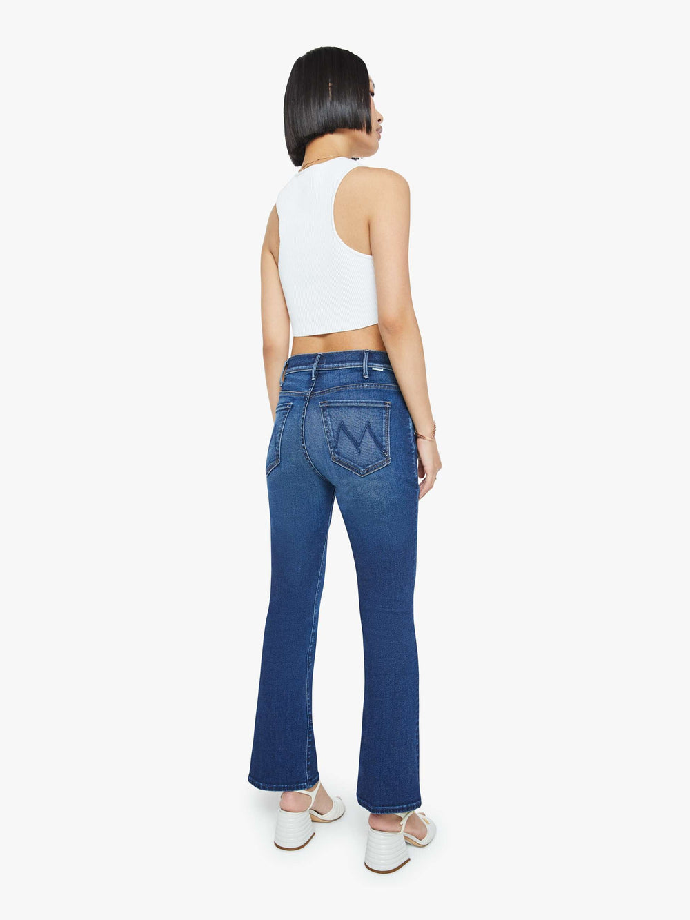Women PETITES The Lil Hustler Ankle | Mother Denim Blue (Navy)