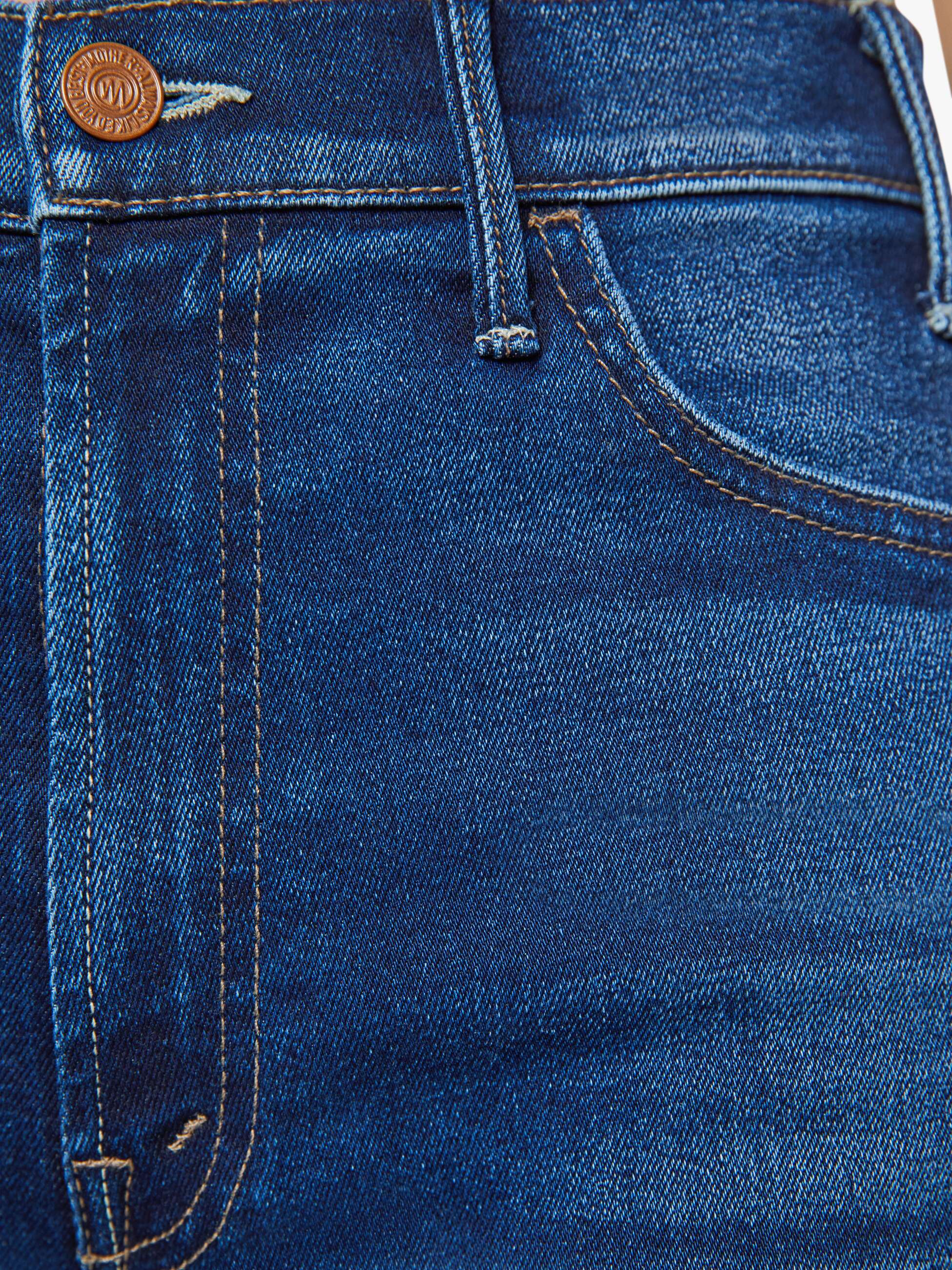 Women PETITES The Lil Hustler Ankle | Mother Denim Blue (Navy)