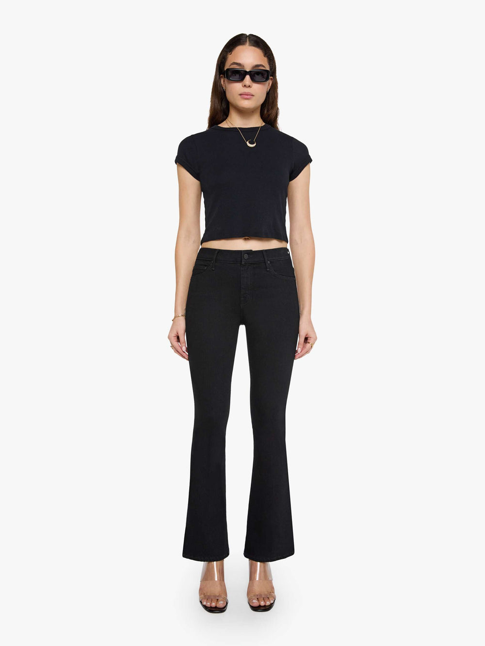 Women The Weekender | Mother Denim Black