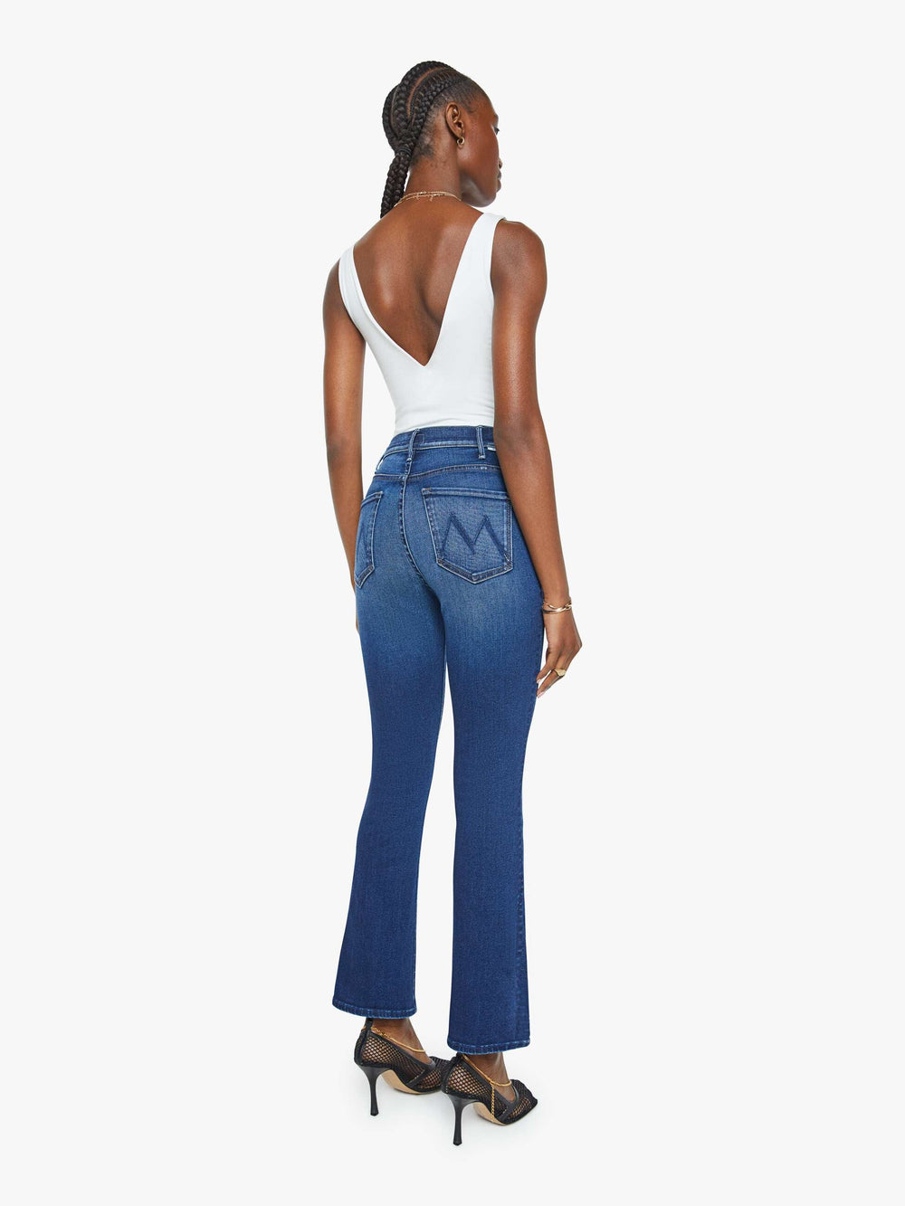 Women The Hustler Ankle | Mother Denim Blue (Navy)