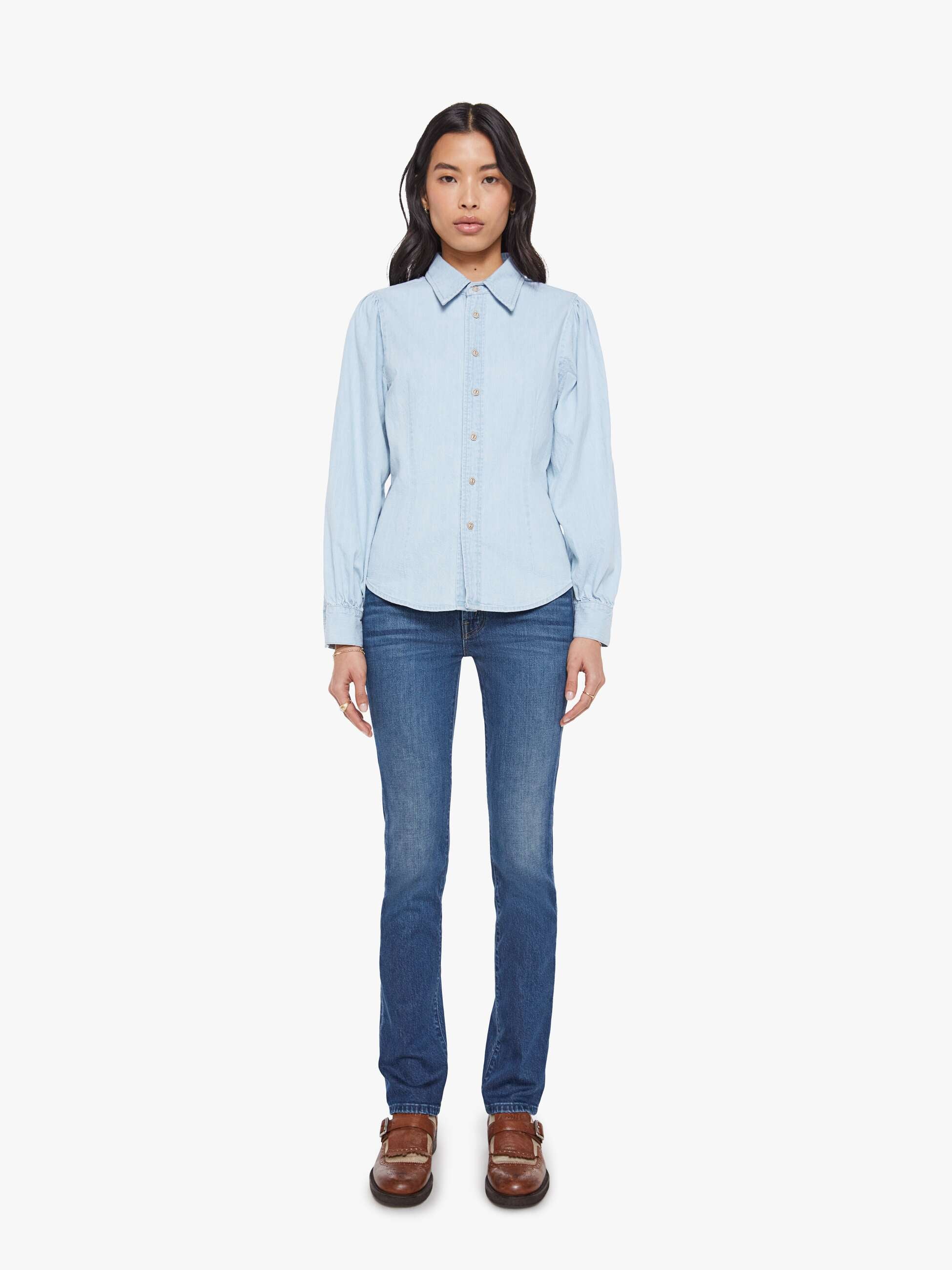 Women High Waisted Runaway | Mother Denim Blue (Navy)
