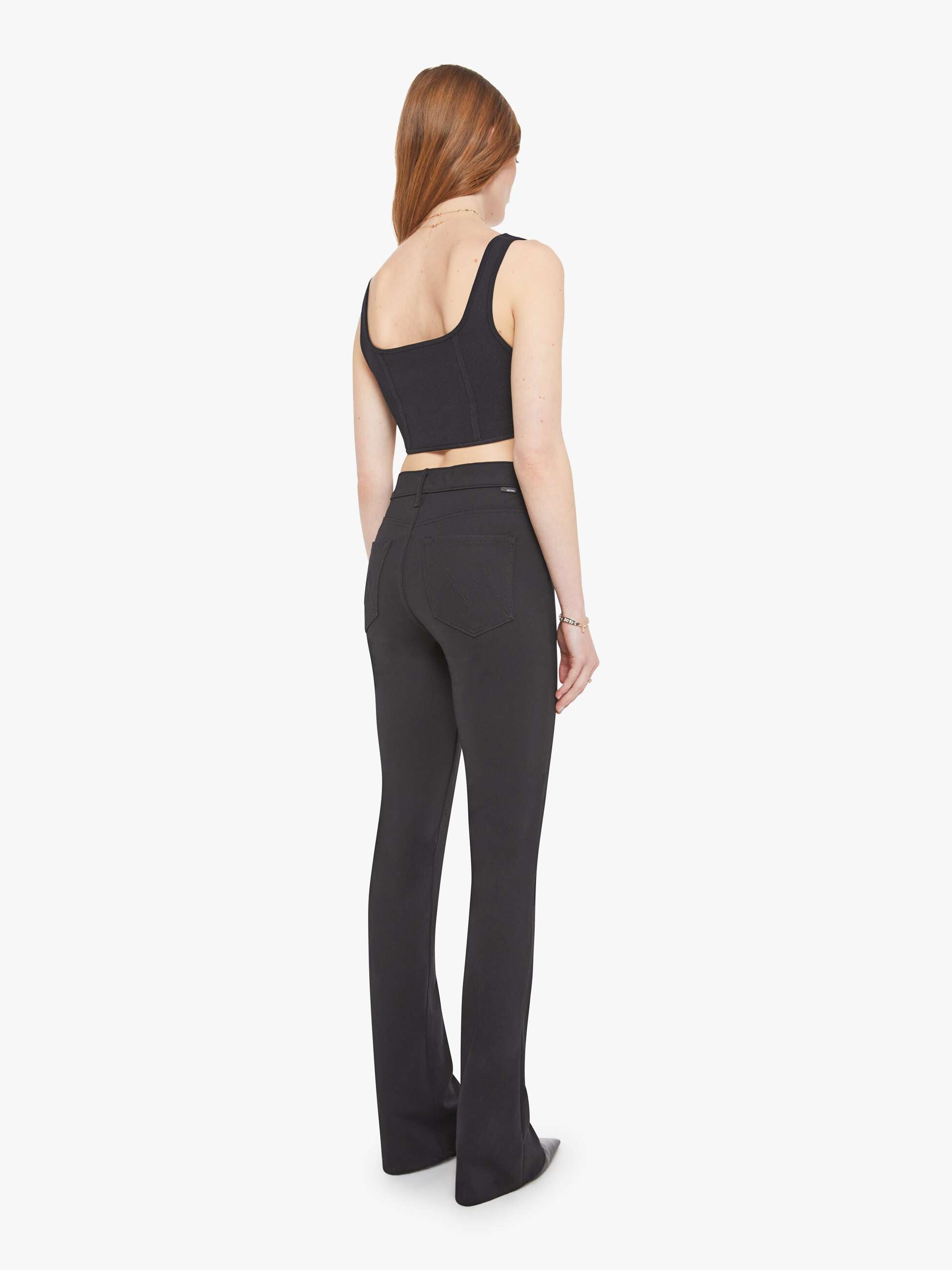 Women High Waisted Runaway | Mother Denim Black