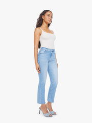 Women PETITES The Lil Hustler Ankle Fray | Mother Denim Blue (Light-Pastel)