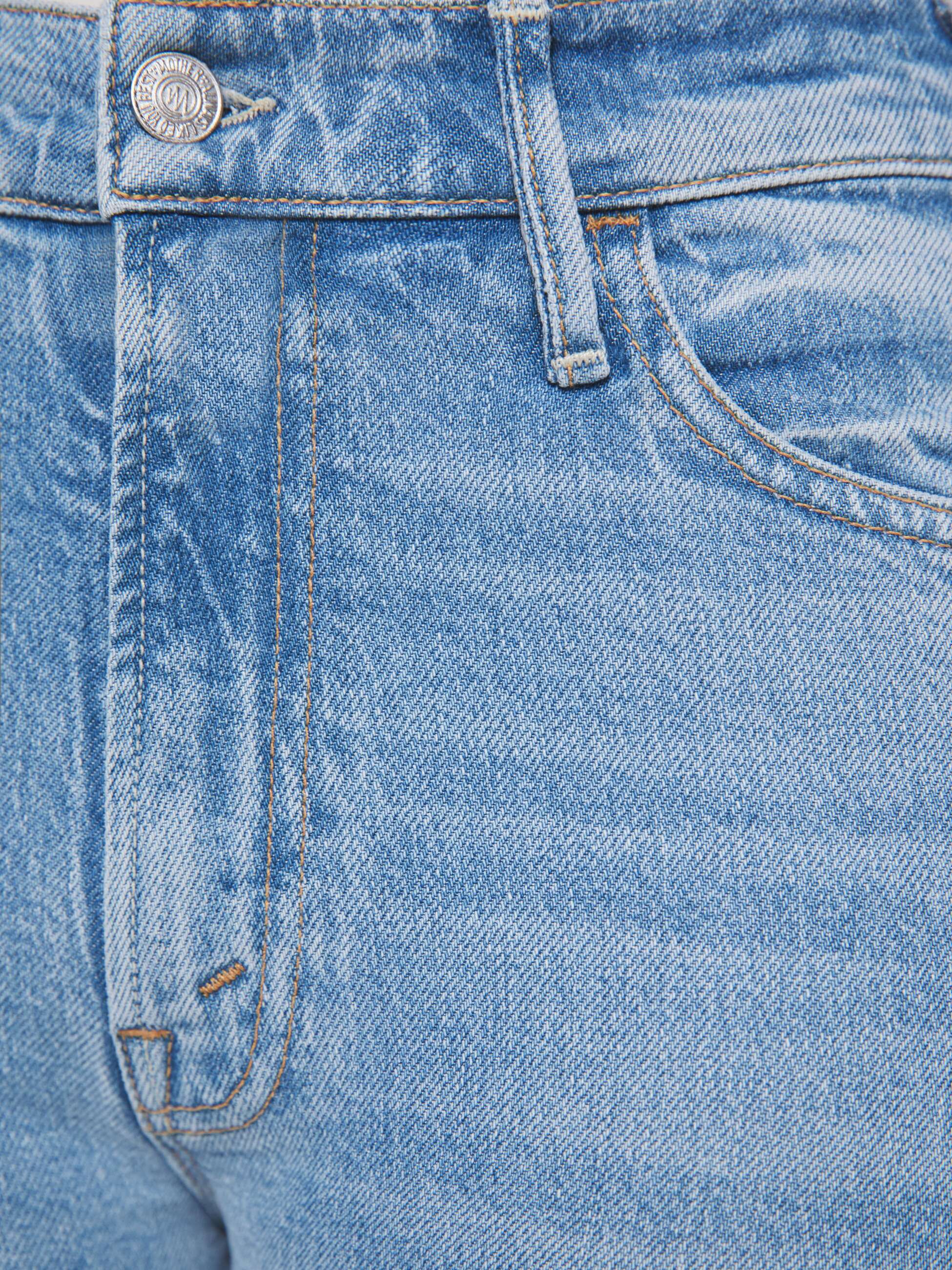 Women PETITES The Lil Hustler Ankle Fray | Mother Denim Blue (Light-Pastel)