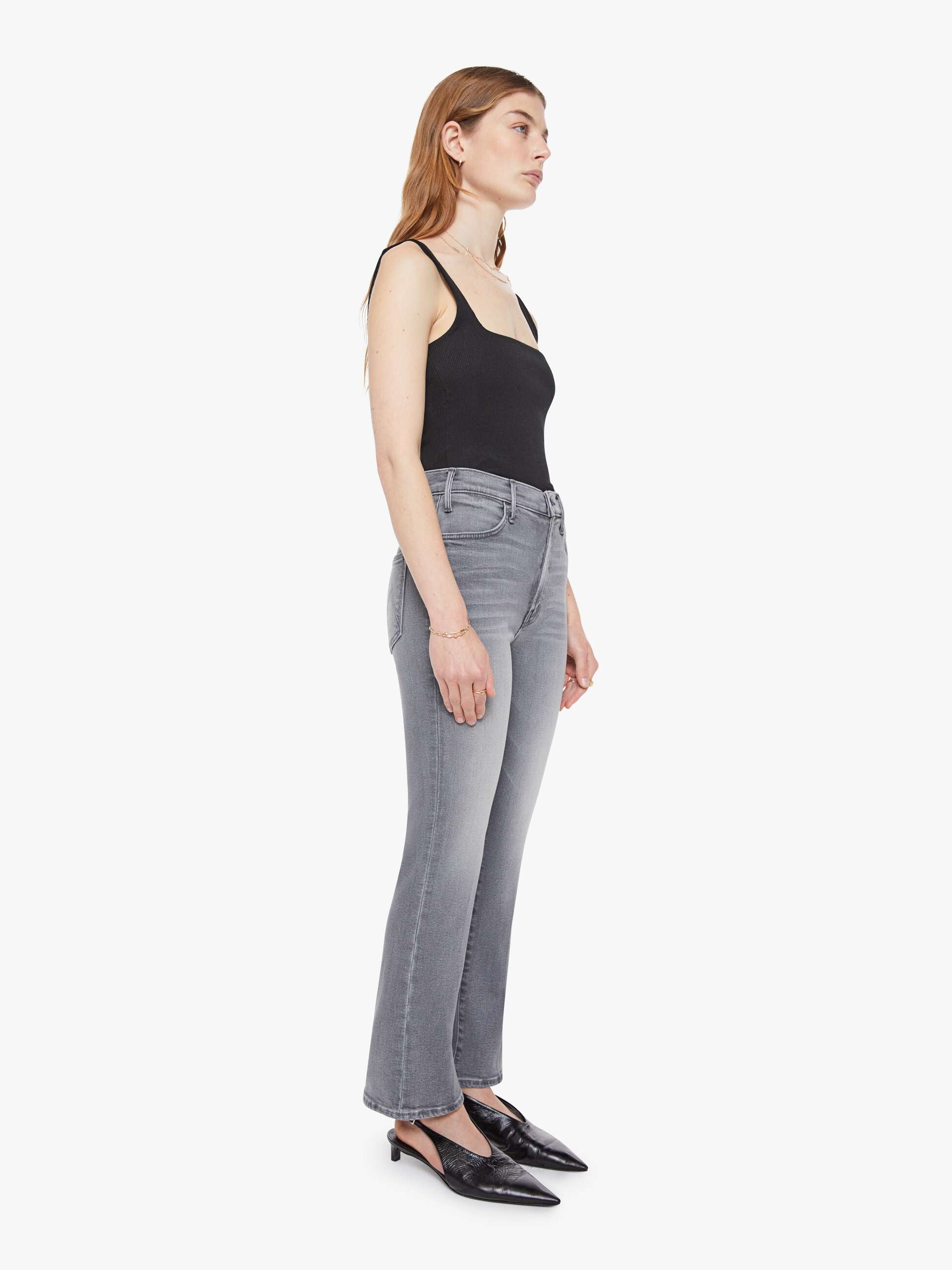 Women The Hustler Ankle | Mother Denim Grey